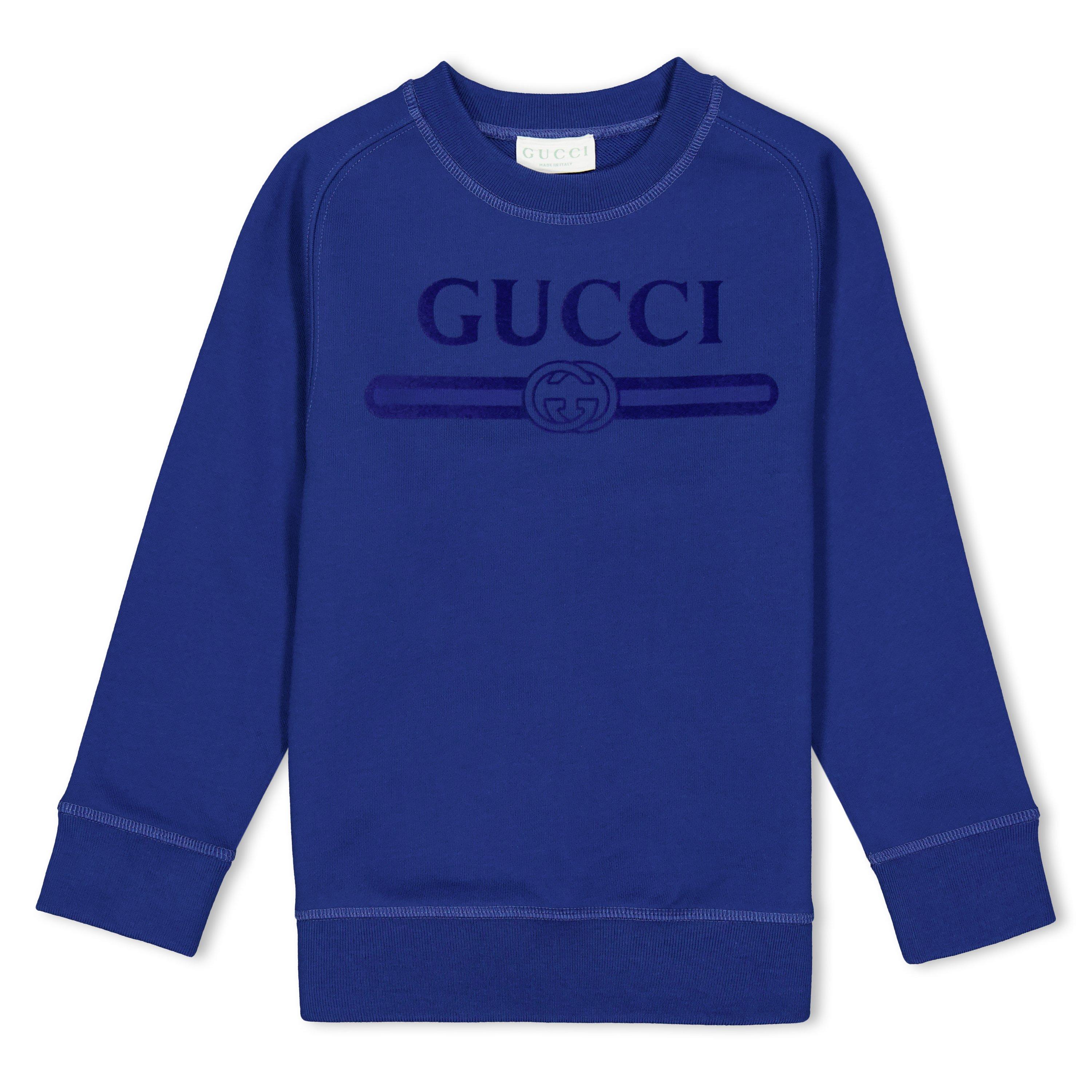 Gucci Kids' Crew Sweatshirt - Blue 4118 - Size 6Y