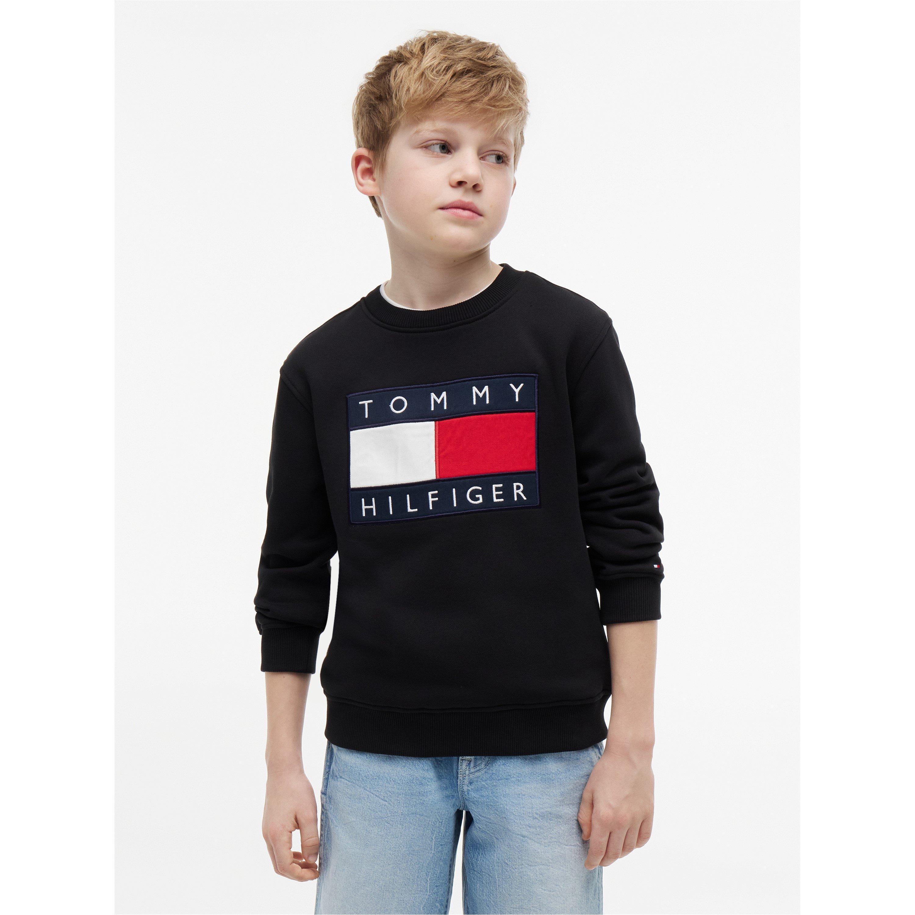 Black BDS - Tommy Hilfiger - Kids' Crew Sweatshirt - 2