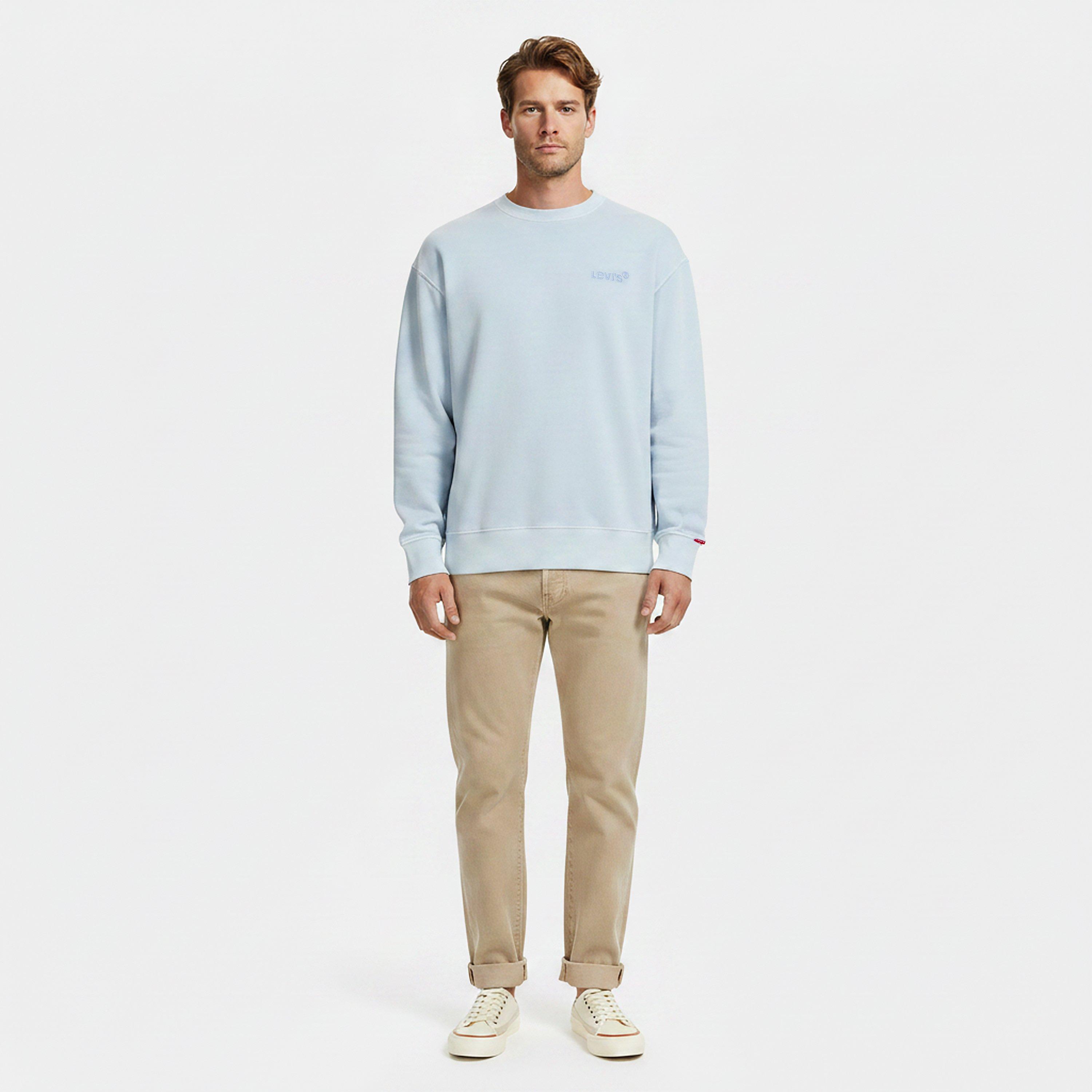 Sky Blue - Levis - Men's Levi's Crew-Neck Medium-Weight Sweatshirt - 5
