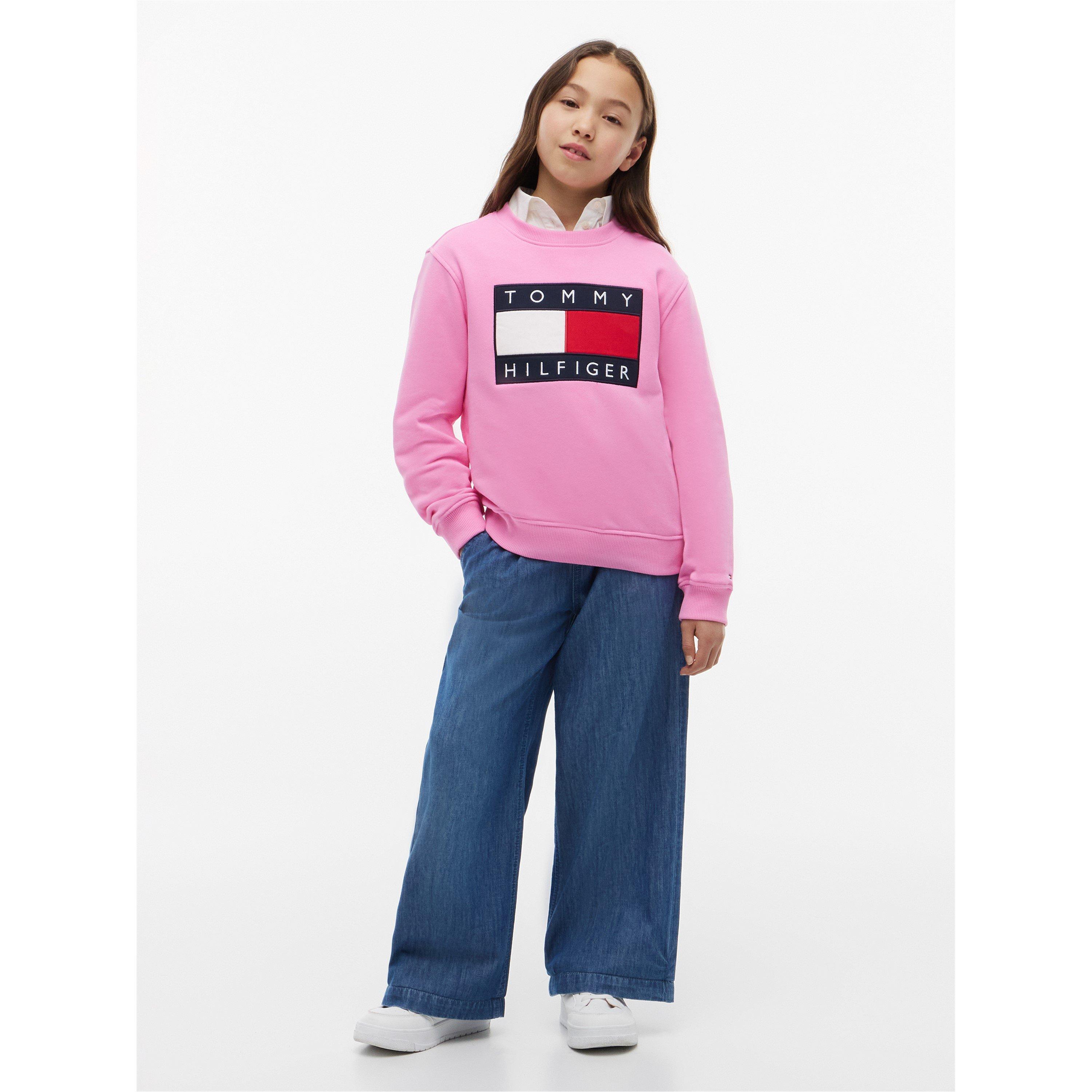 Pink Daisy TOU - Tommy Hilfiger - Kids' Crew Sweatshirt - 4