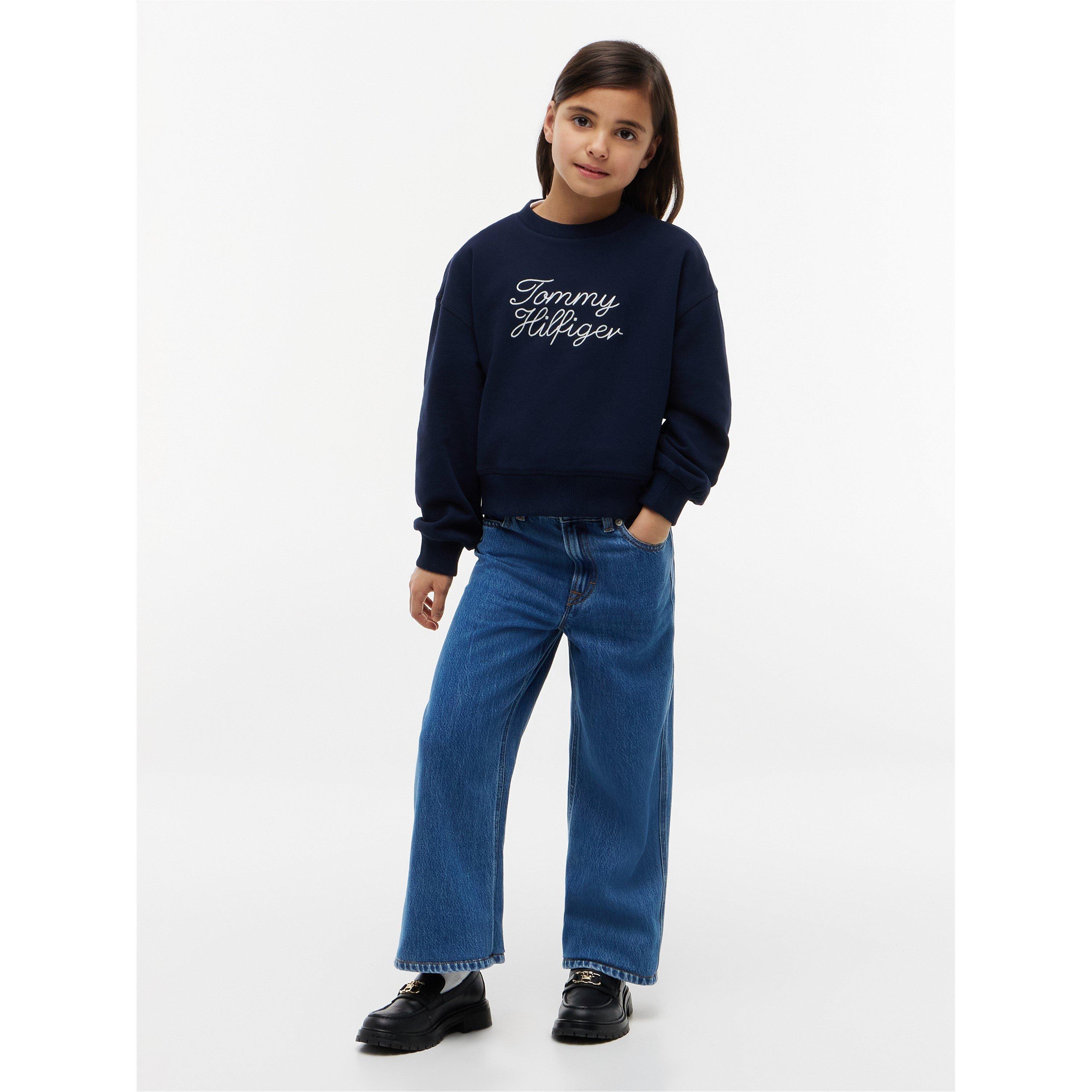 Night Navy C1G - Tommy Hilfiger - Kids' Crew Sweatshirt - 4