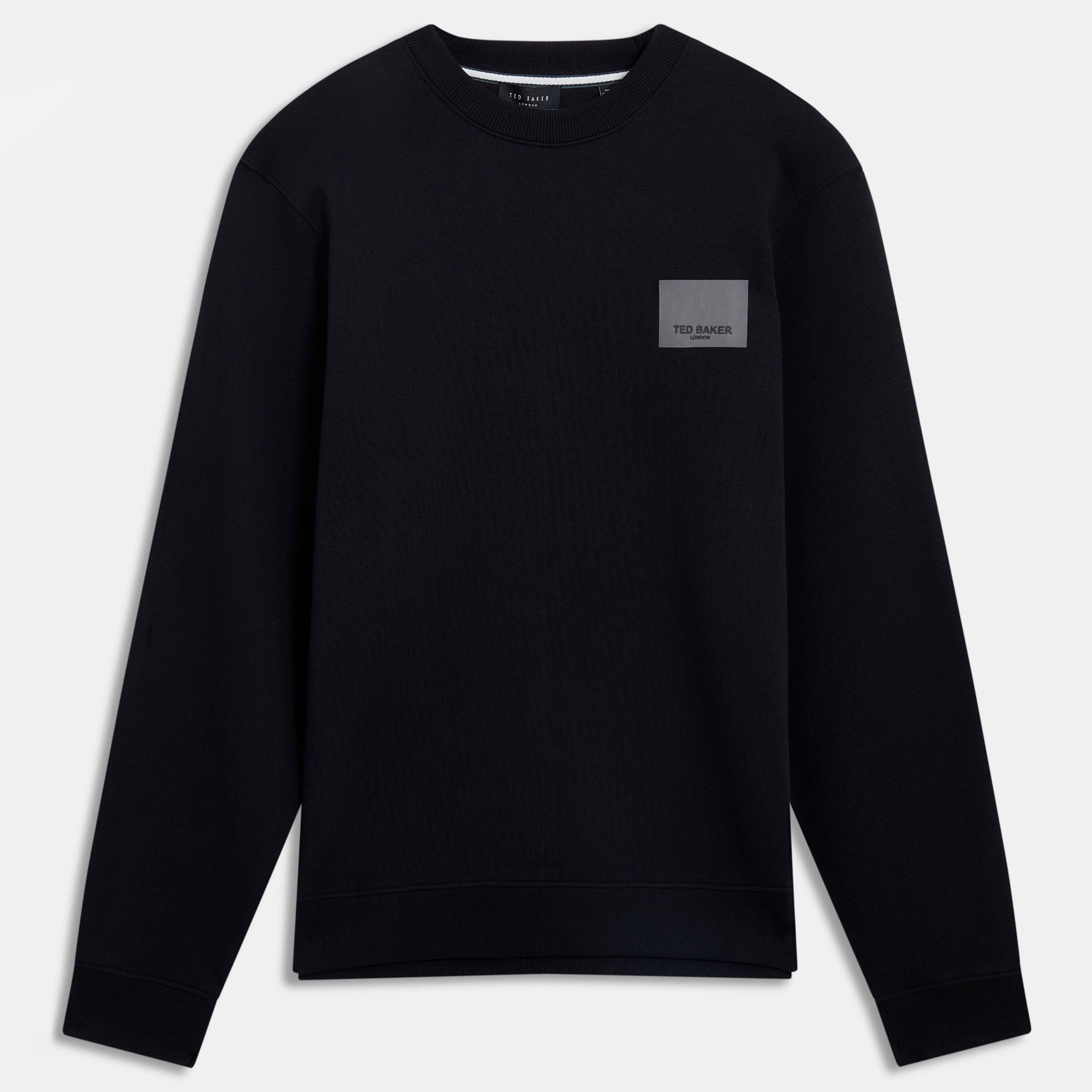 Black - Ted Baker - Ted Baker LS Logo Patch Sweatshirt - 1