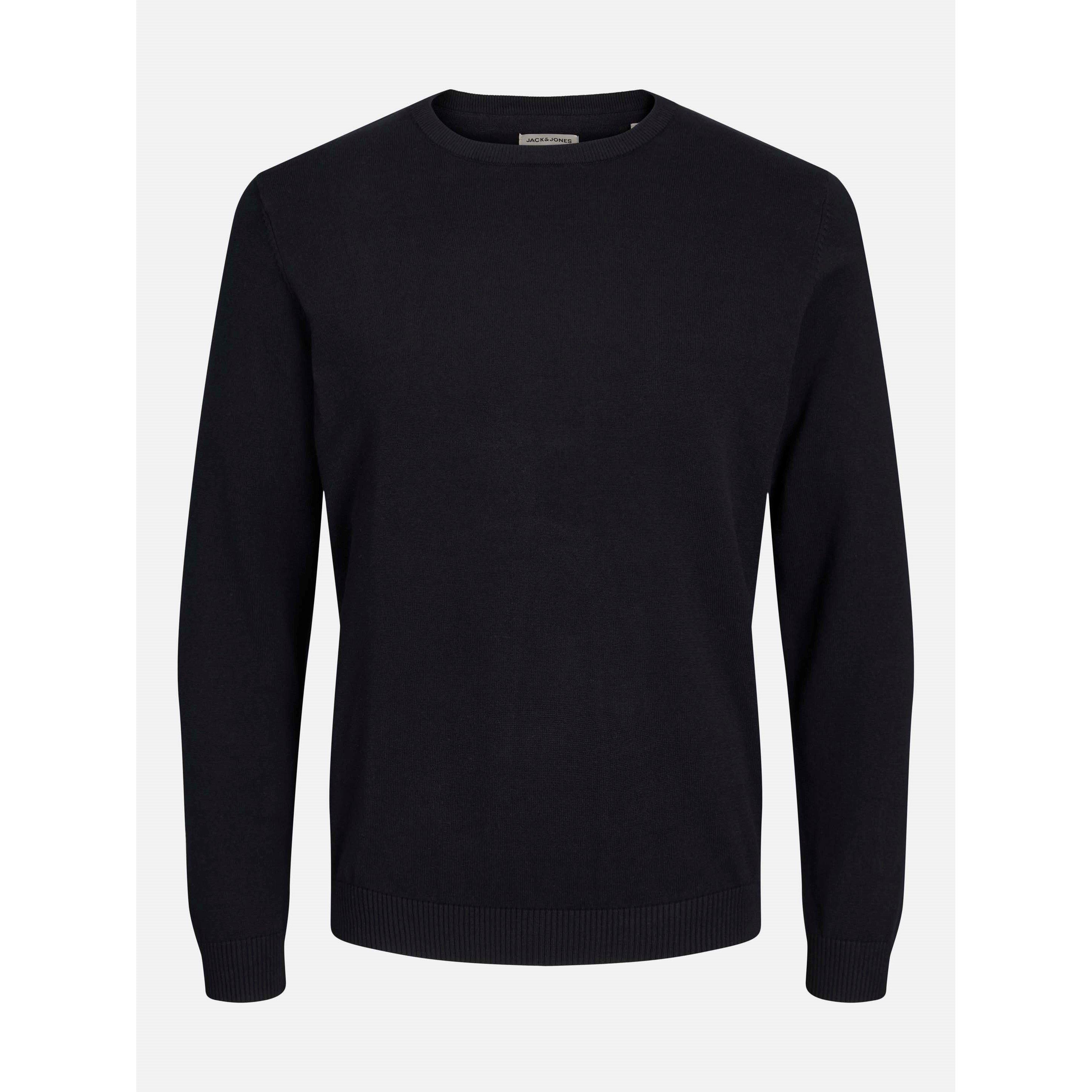 Jack And Jones Men's Knitted Crew Sweatshirt - Black - 2XL
