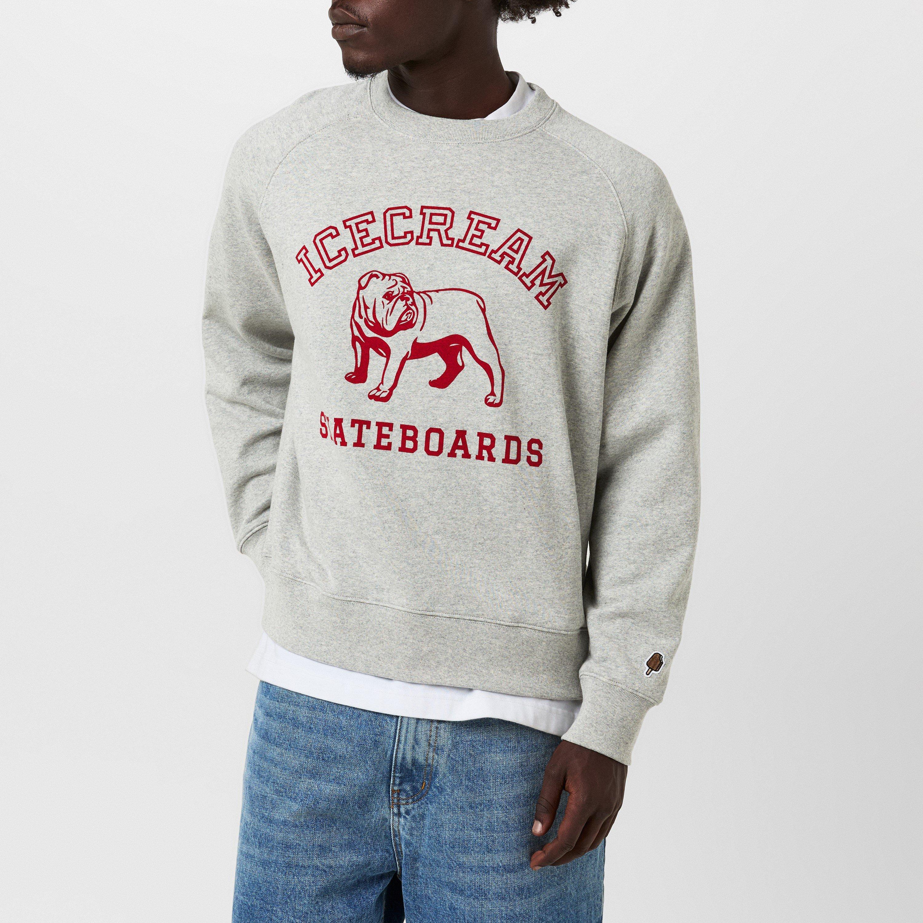 Heather Grey - ICECREAM - Men's Bulldog Crew Sweatshirt - 3