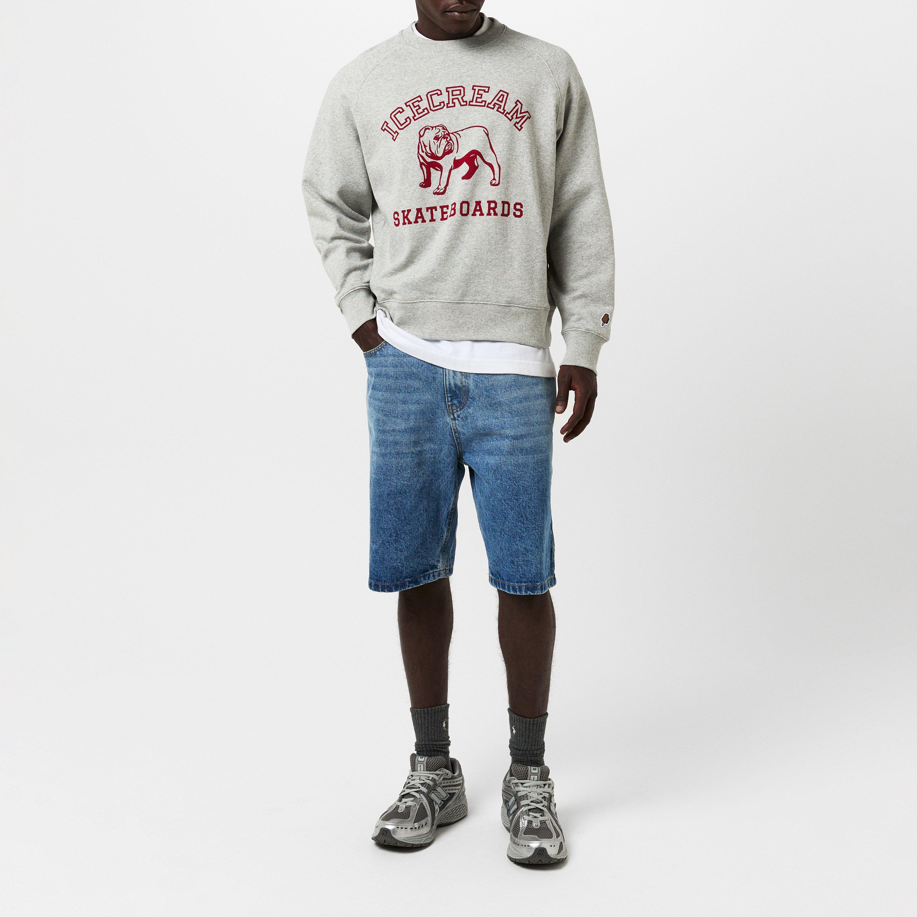 Heather Grey - ICECREAM - Men's Bulldog Crew Sweatshirt - 6