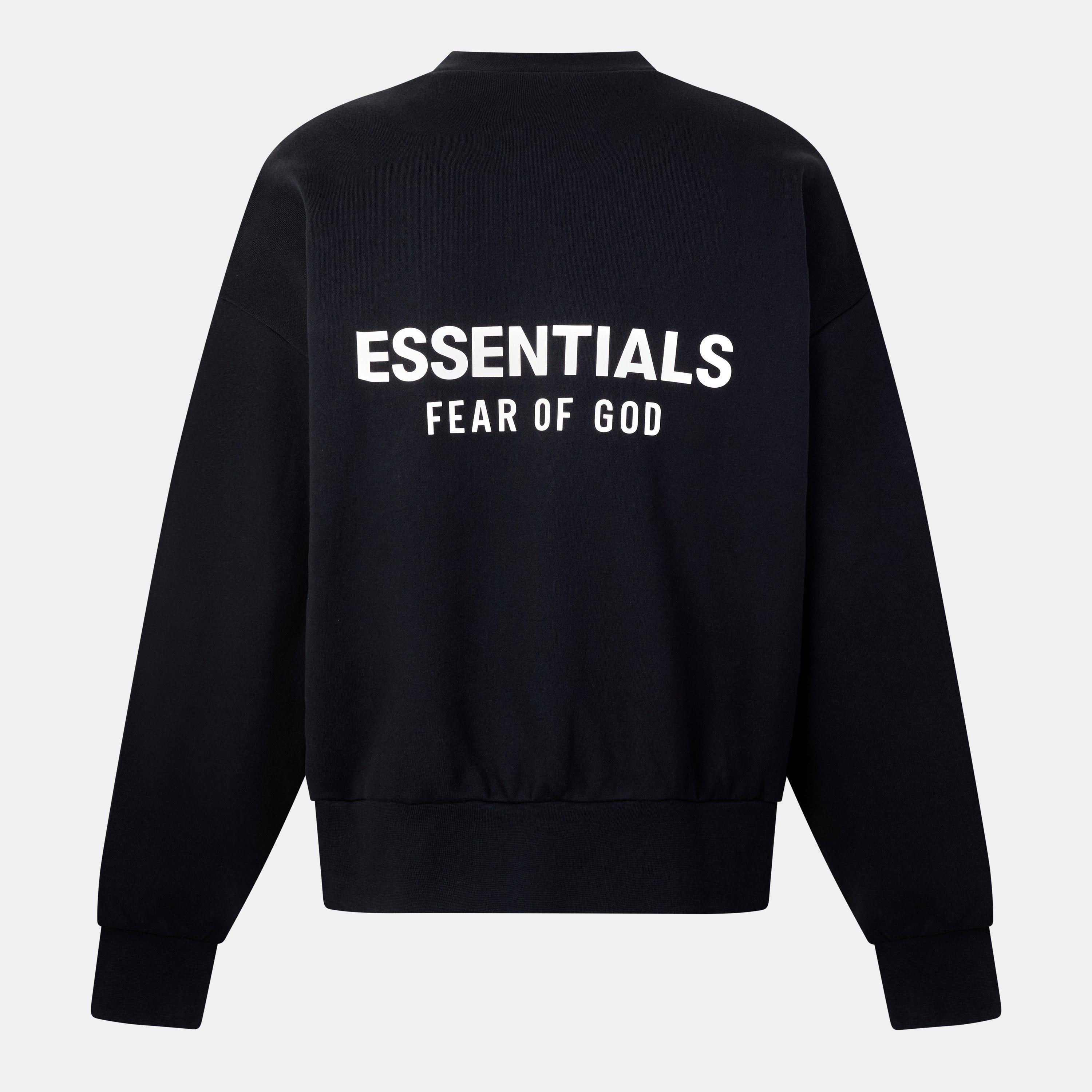Jet Black - Fear Of God Essentials - Men's Crew Sweater - 2