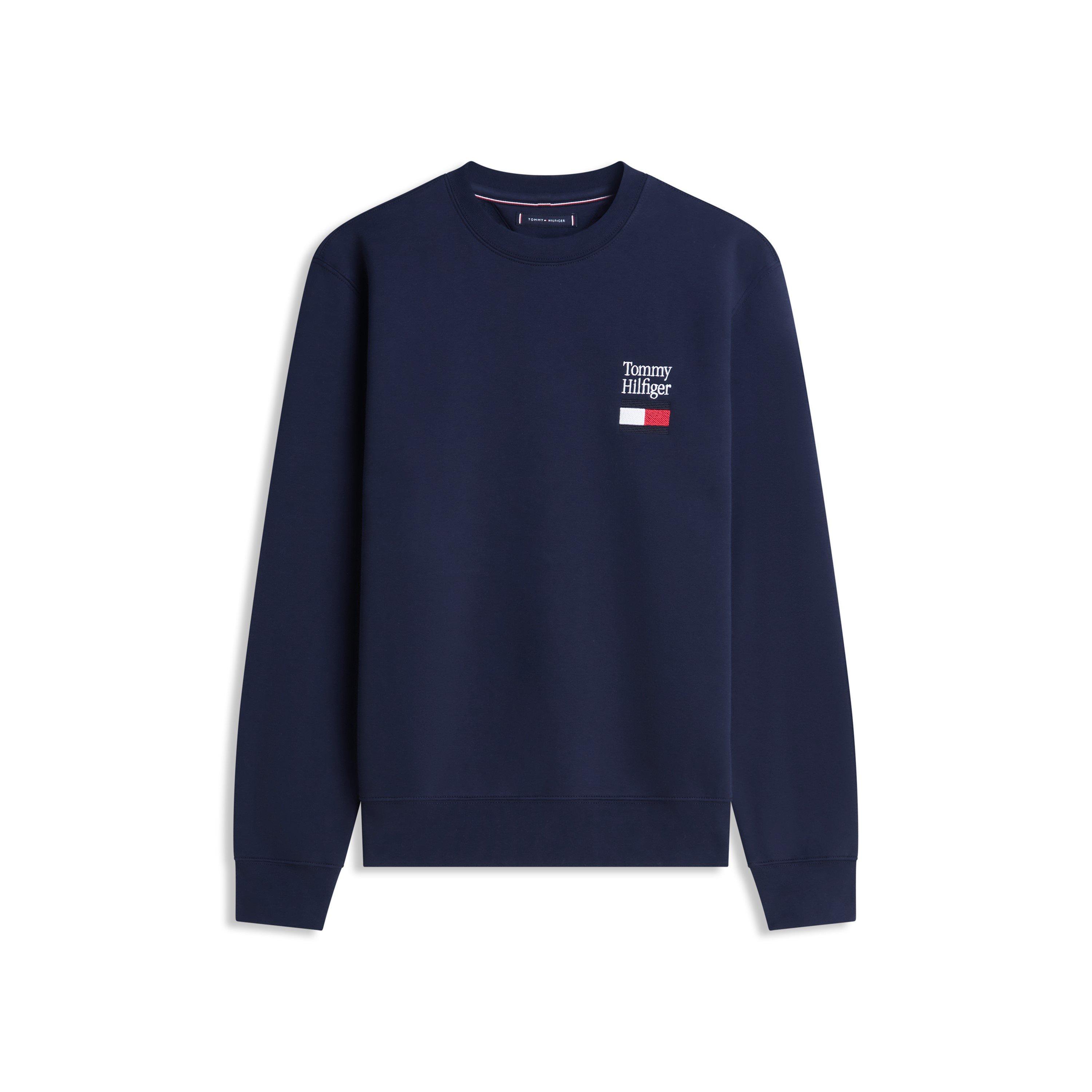 Tommy Hilfiger Men's Embro Flag Crew Sweatshirt - Desert Sky - L