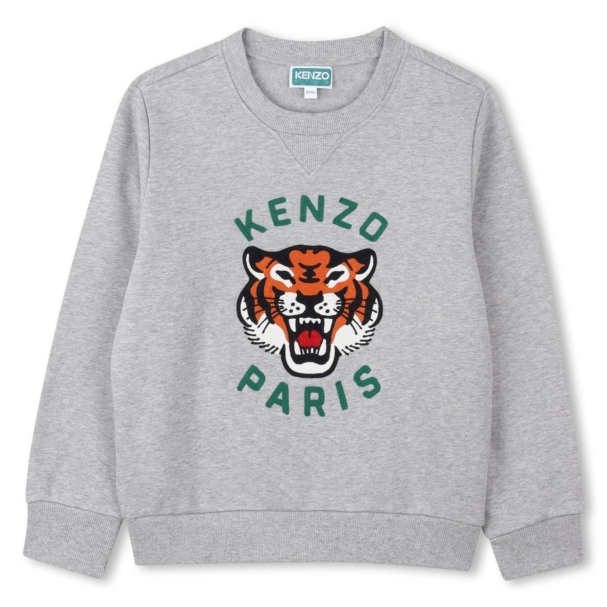 Grey A55 - Kenzo - Kids' Unisex Crew Jumper - 1