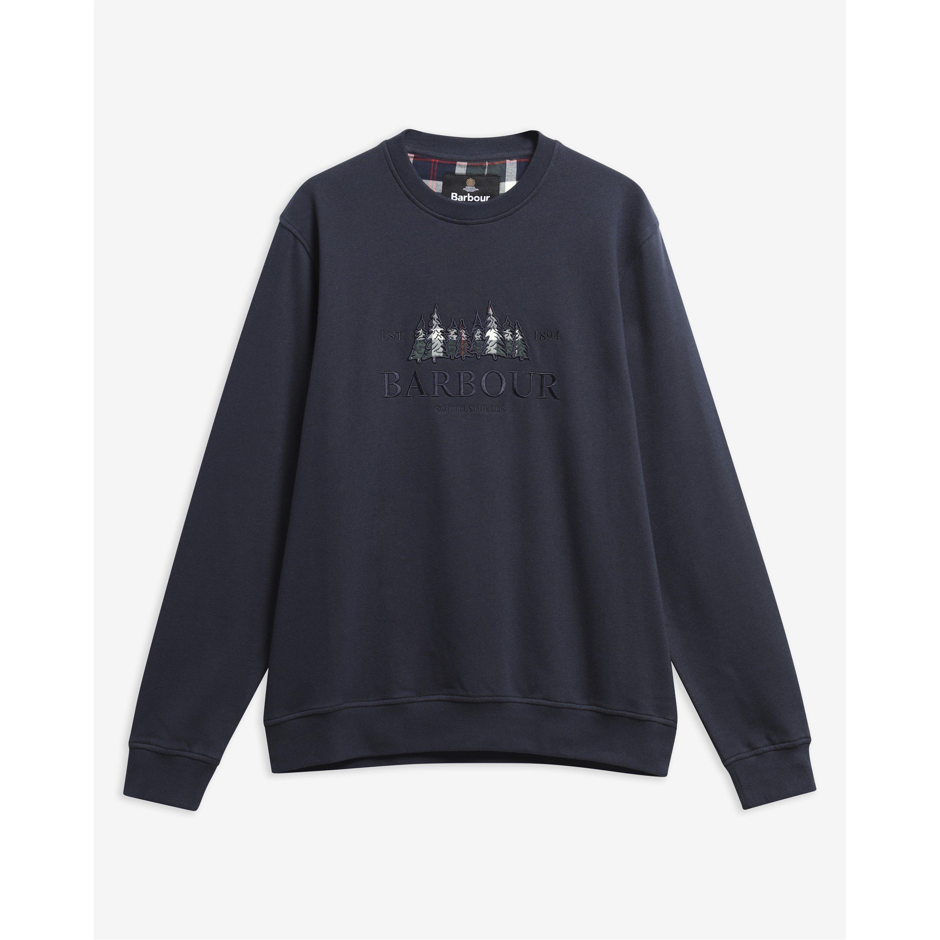 Navy NY91 - Barbour - Men's Evergreen Cotton Crew Sweater - 2