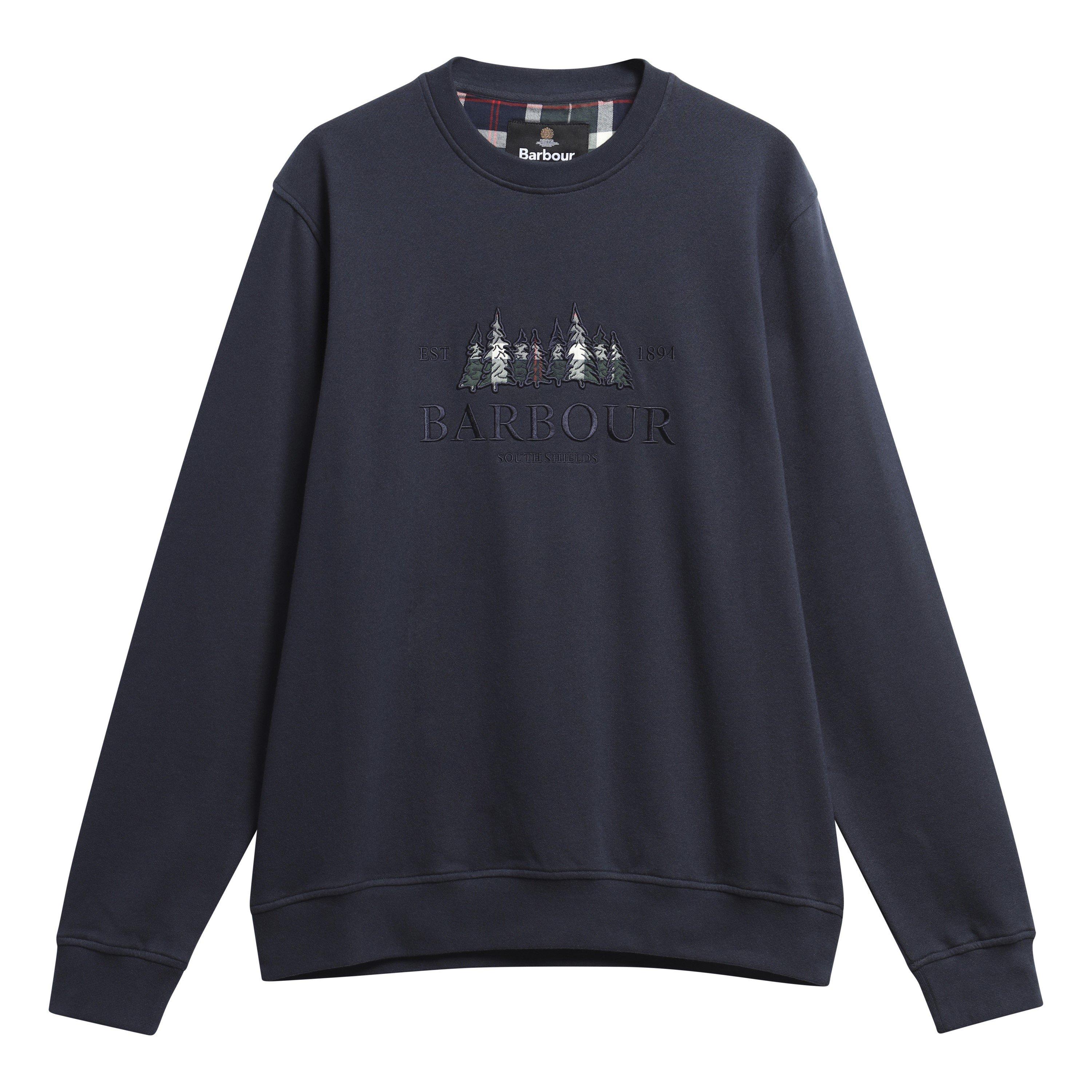 Navy NY91 - Barbour - Men's Evergreen Cotton Crew Sweater - 8
