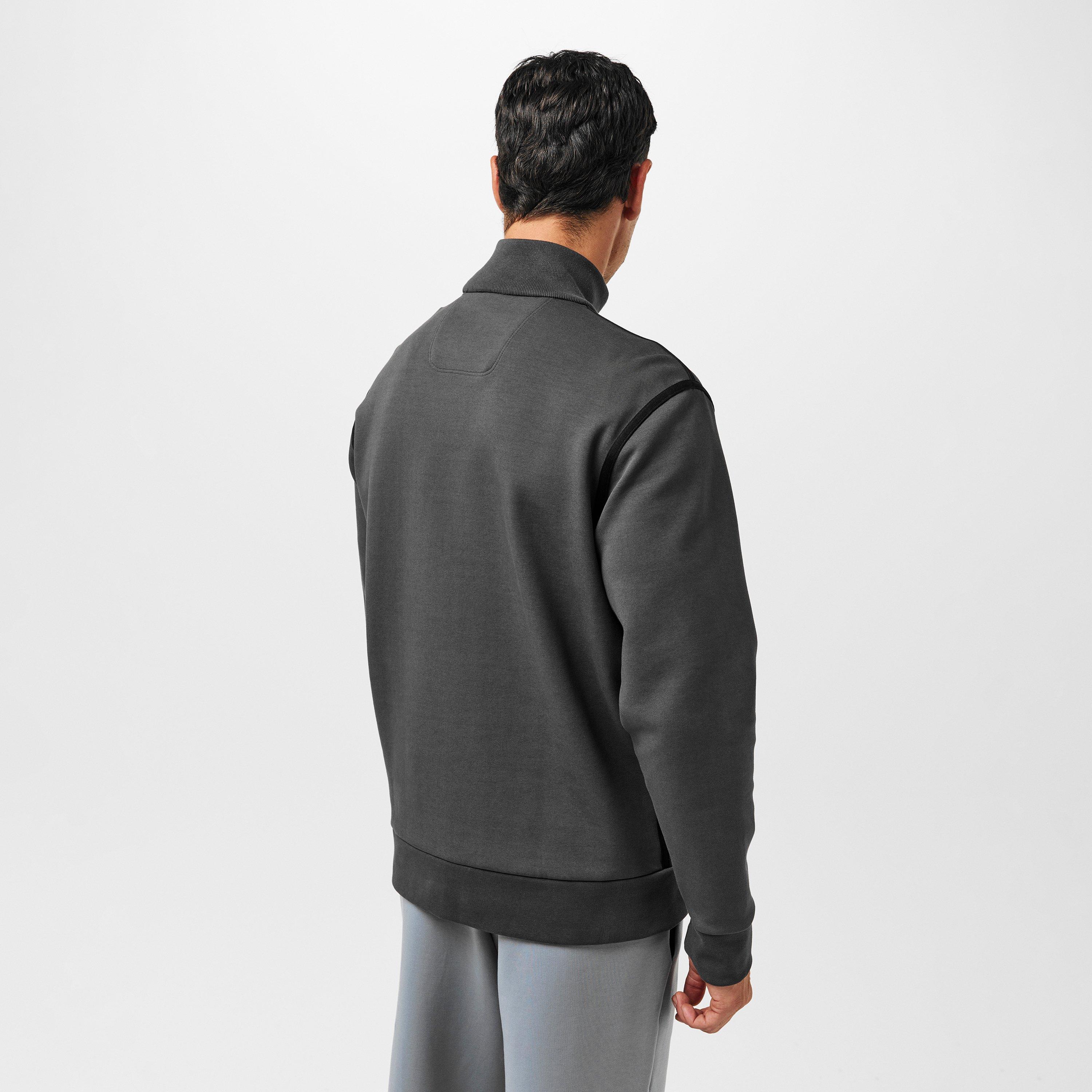 Dark Grey - Boss - Men's Skaz Tape Sweatshirt with Tape Trims - 4