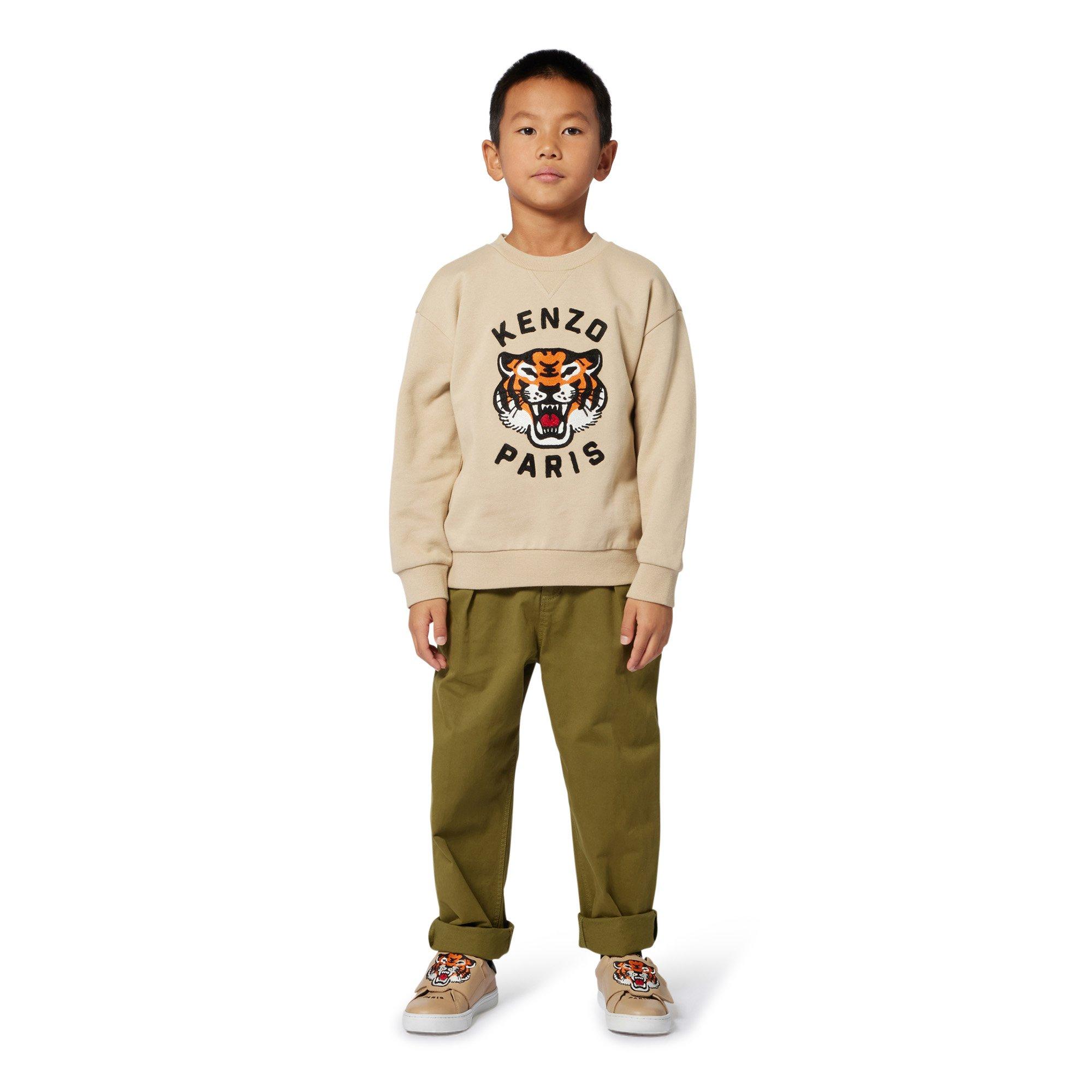 Beige 249 - Kenzo - Unisex Kids' Tiger Crew Sweatshirt - 4