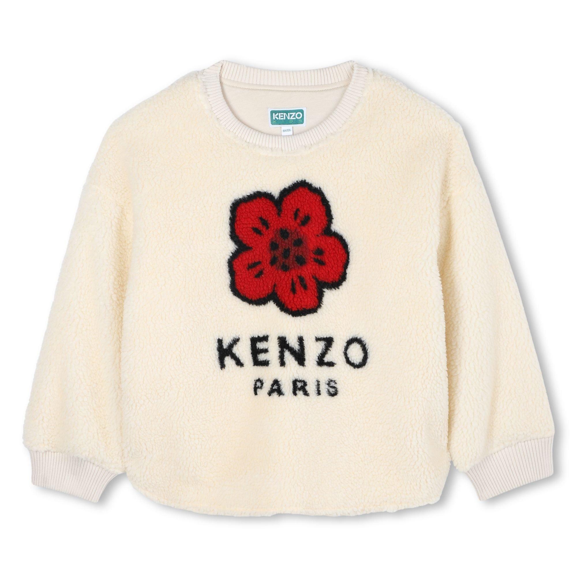 Kenzo Kids' Teddy Crew Sweatshirt - Cream 21G - Size 10Y