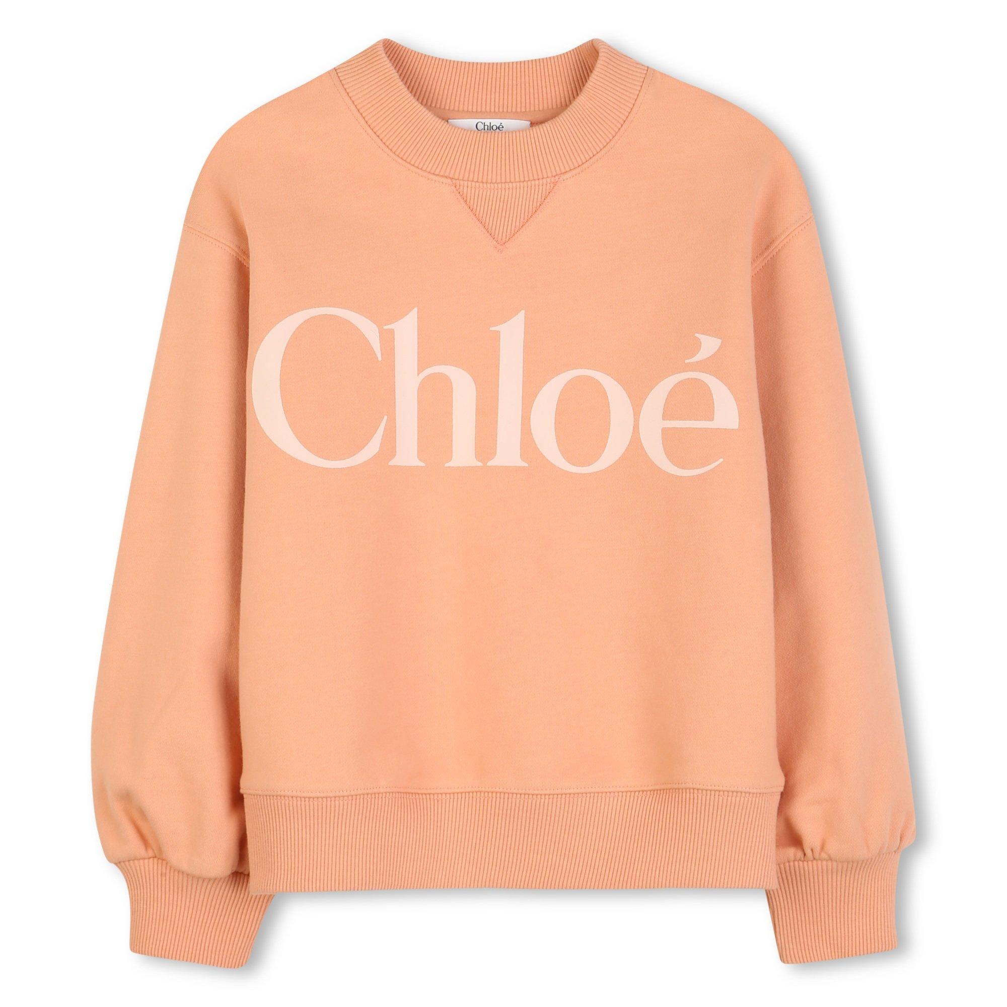 Chloe Girls Kids' Crew Sweatshirt - Apricot - 6Y