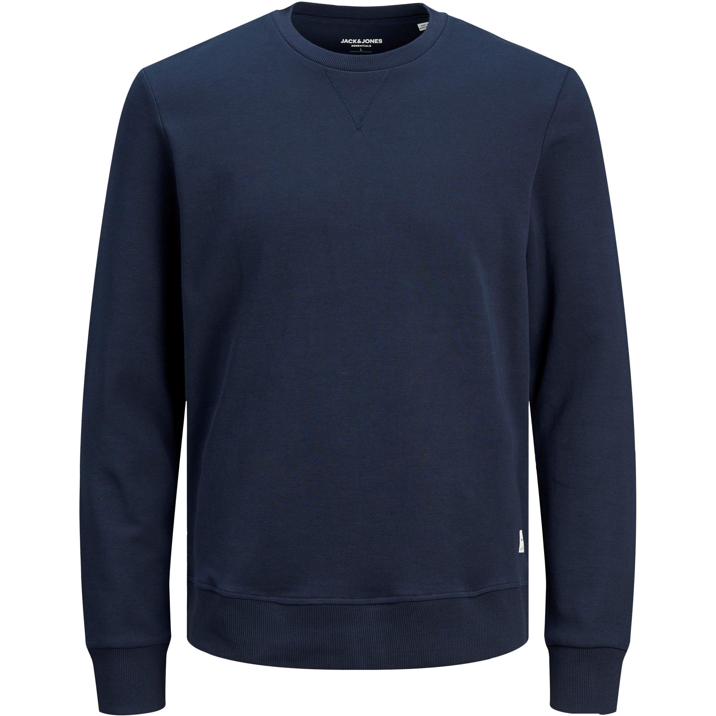 Jack And Jones Men's Basic Crew Sweatshirt - Navy Blazer - 2XL