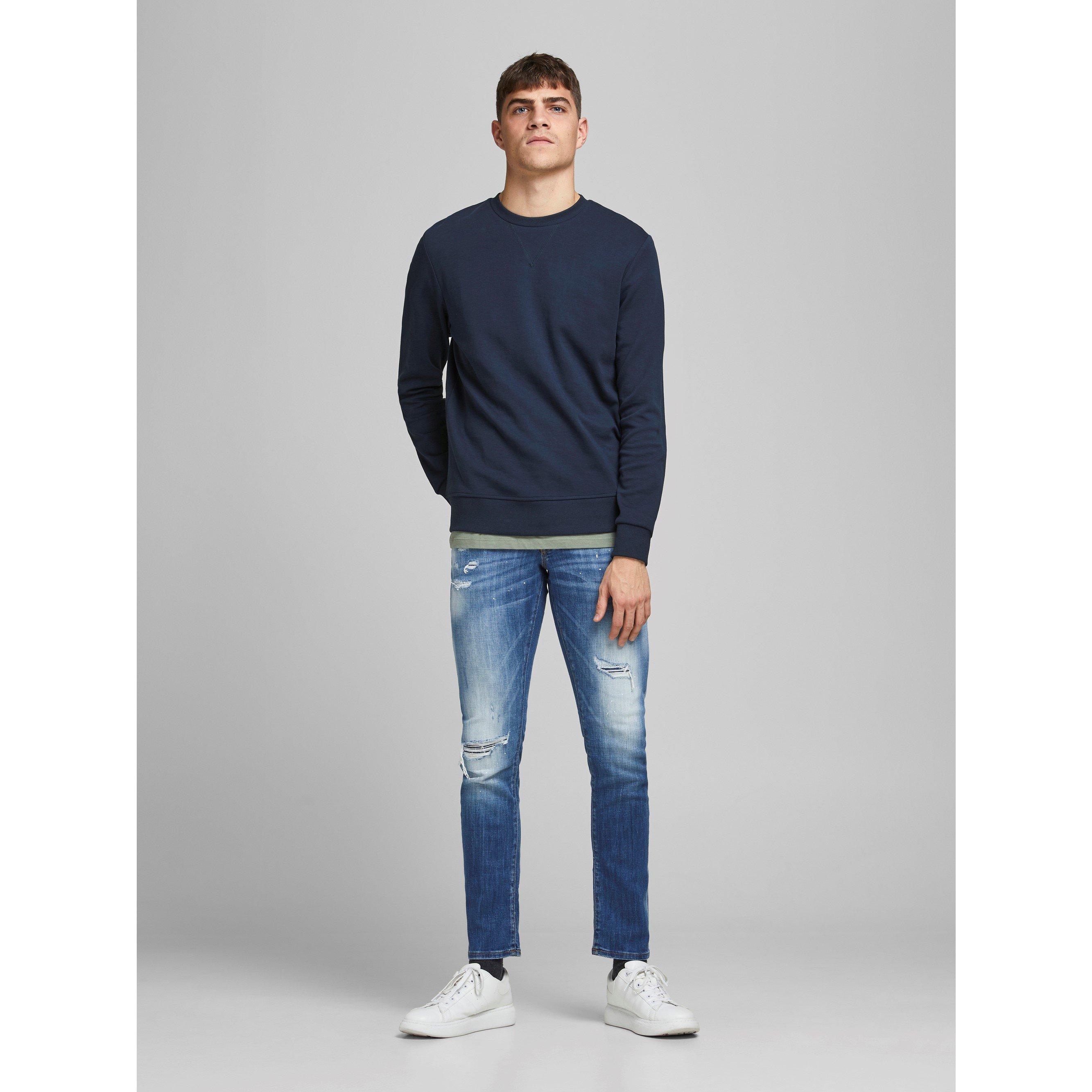 Marineblå blazer - Jack and Jones - Basic Crew Sweatshirt - 3