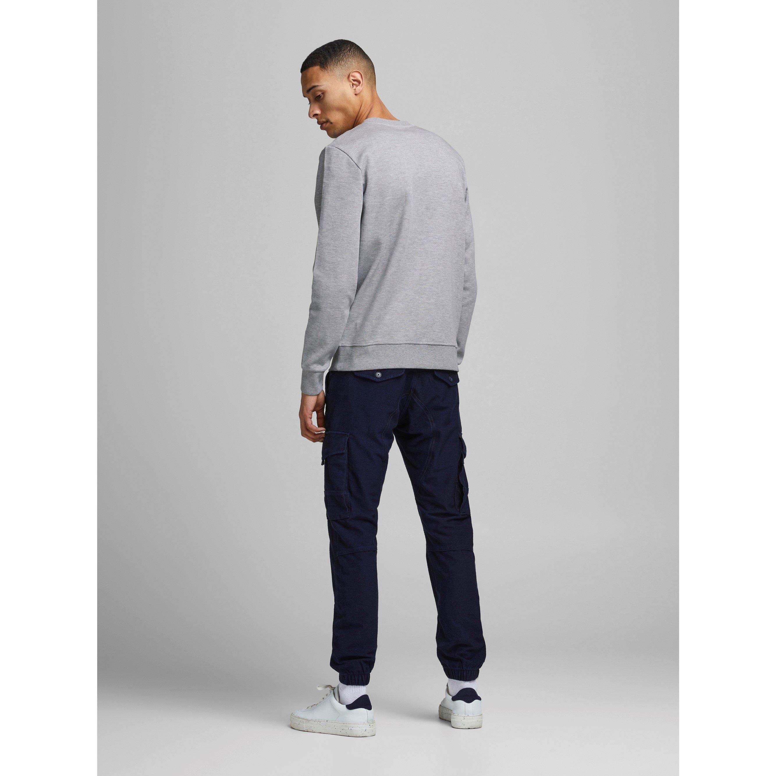 Light Grey - Jack and Jones - Basic Crew Sweatshirt - 3