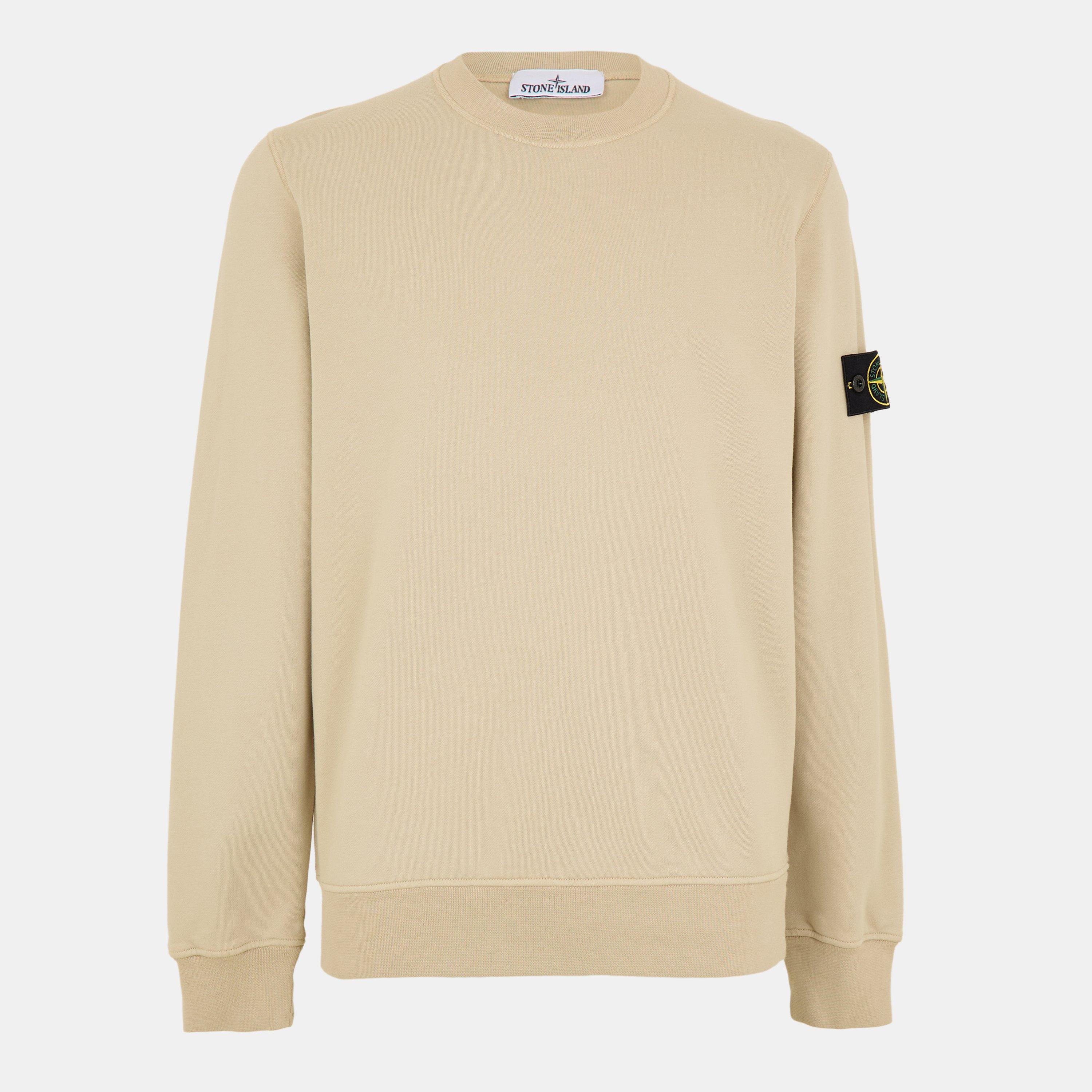 Stone Island Logo Crew Sweatshirt - Deserto V009A - S