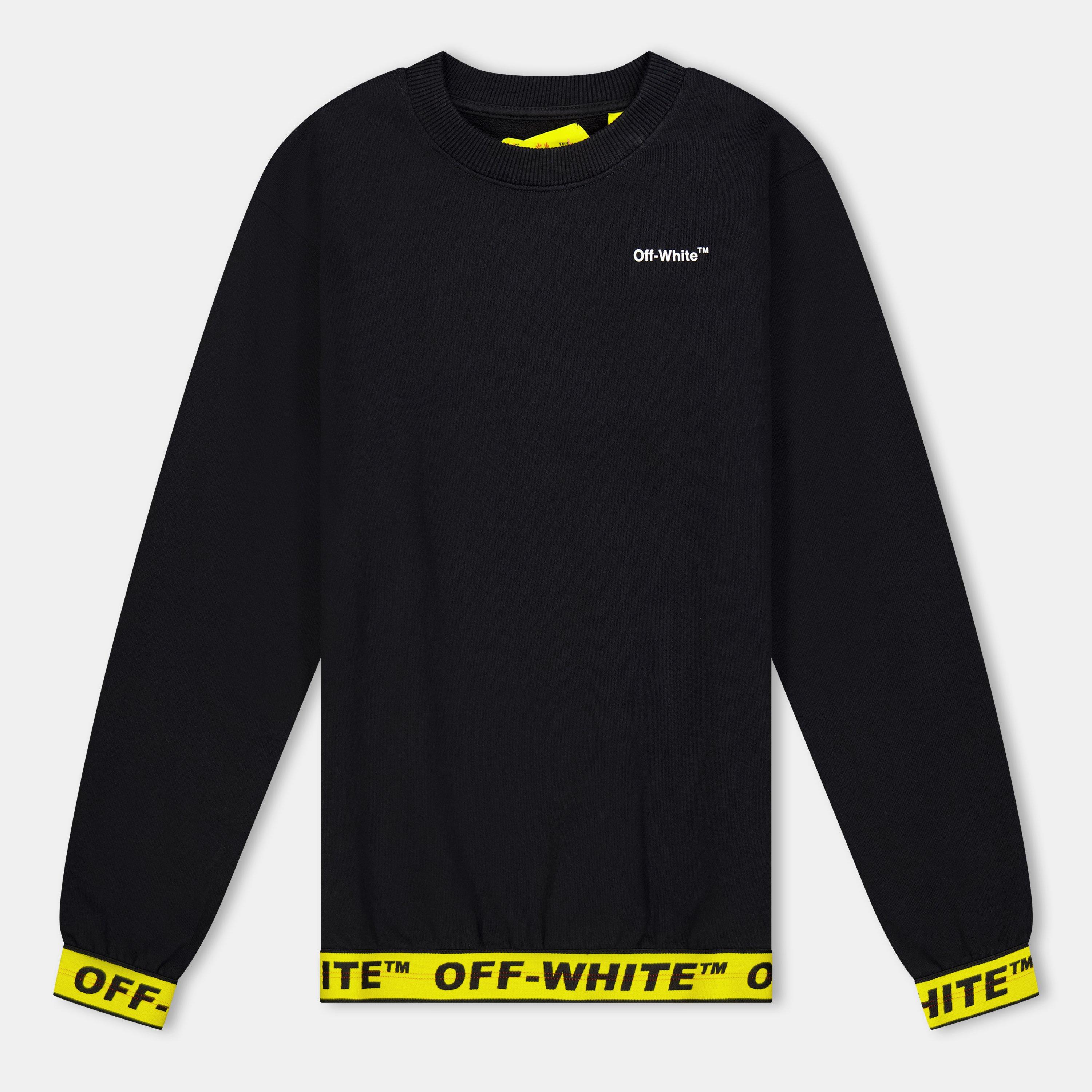 Black - Off White - Kids' Relaxed Fit Crew Sweatshirt - 1
