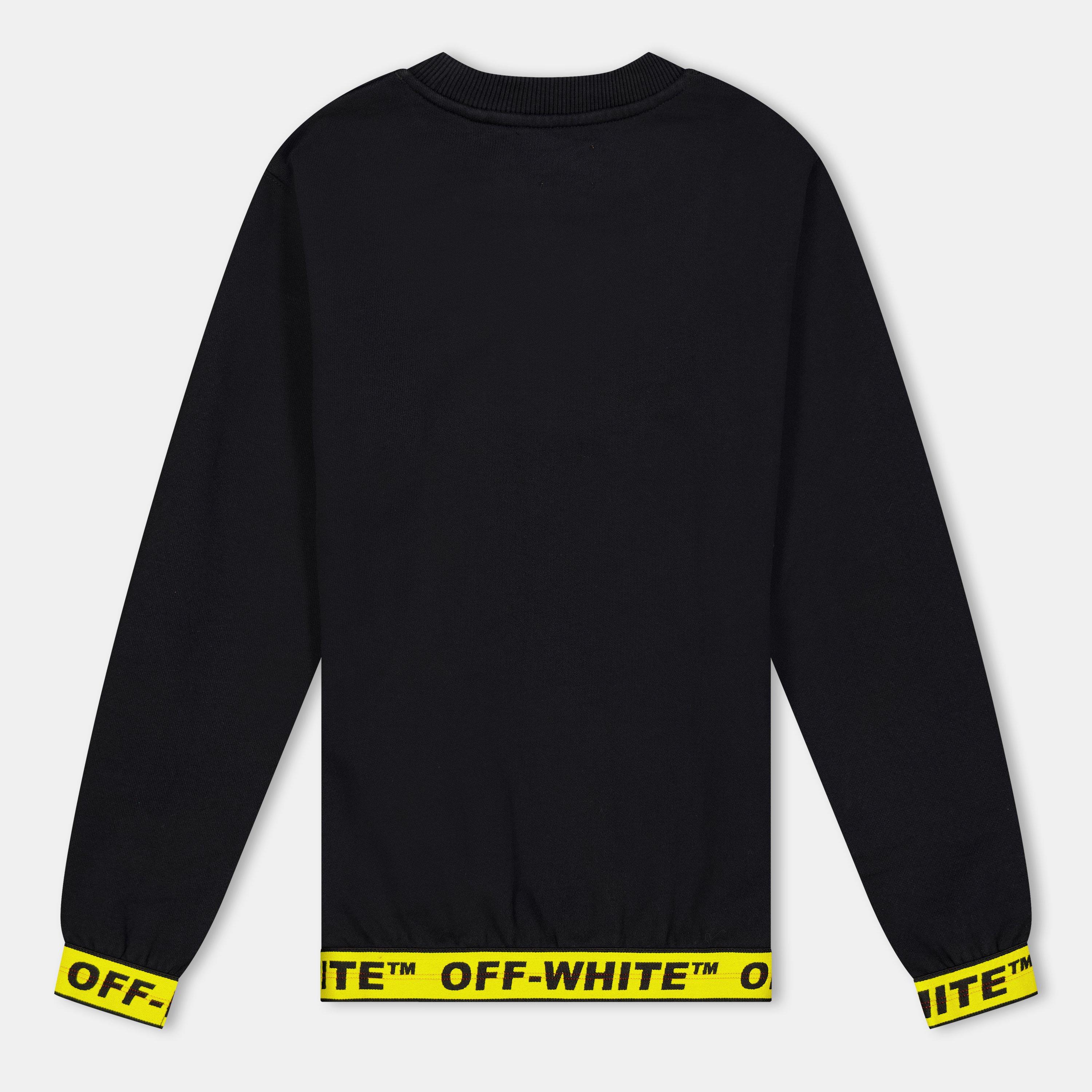Black - Off White - Kids Crew Sweater - 2