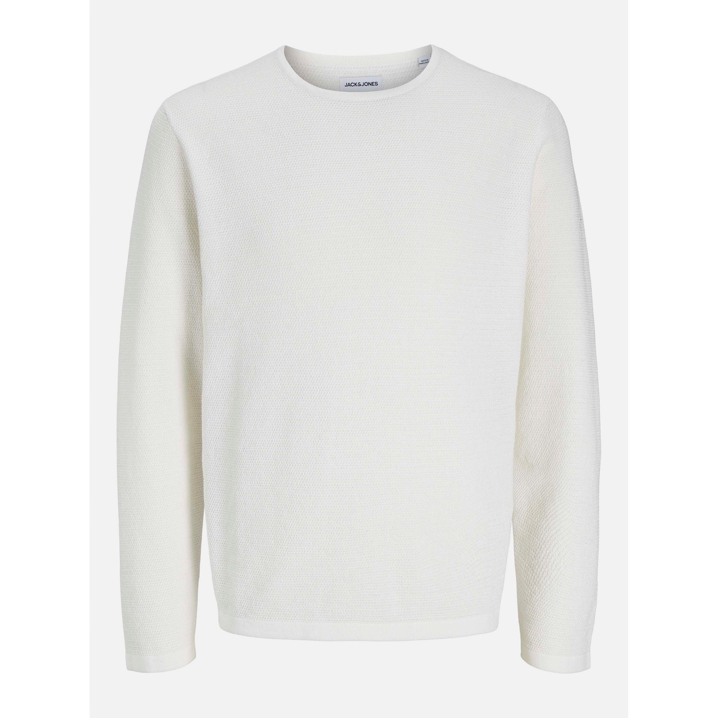 Jack And Jones Men's George Crew Knit - Cloud Dancer - 2XL