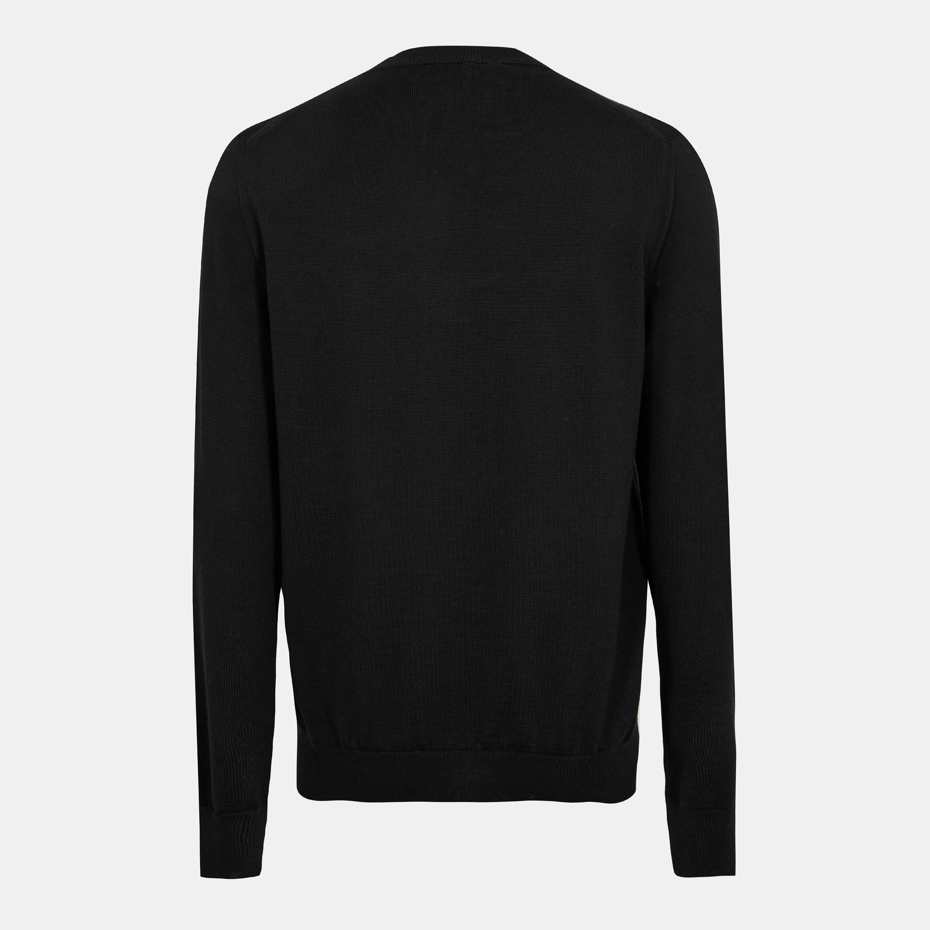 Black/Ivory - Alexander McQueen - Men's Crew Sweater - 2