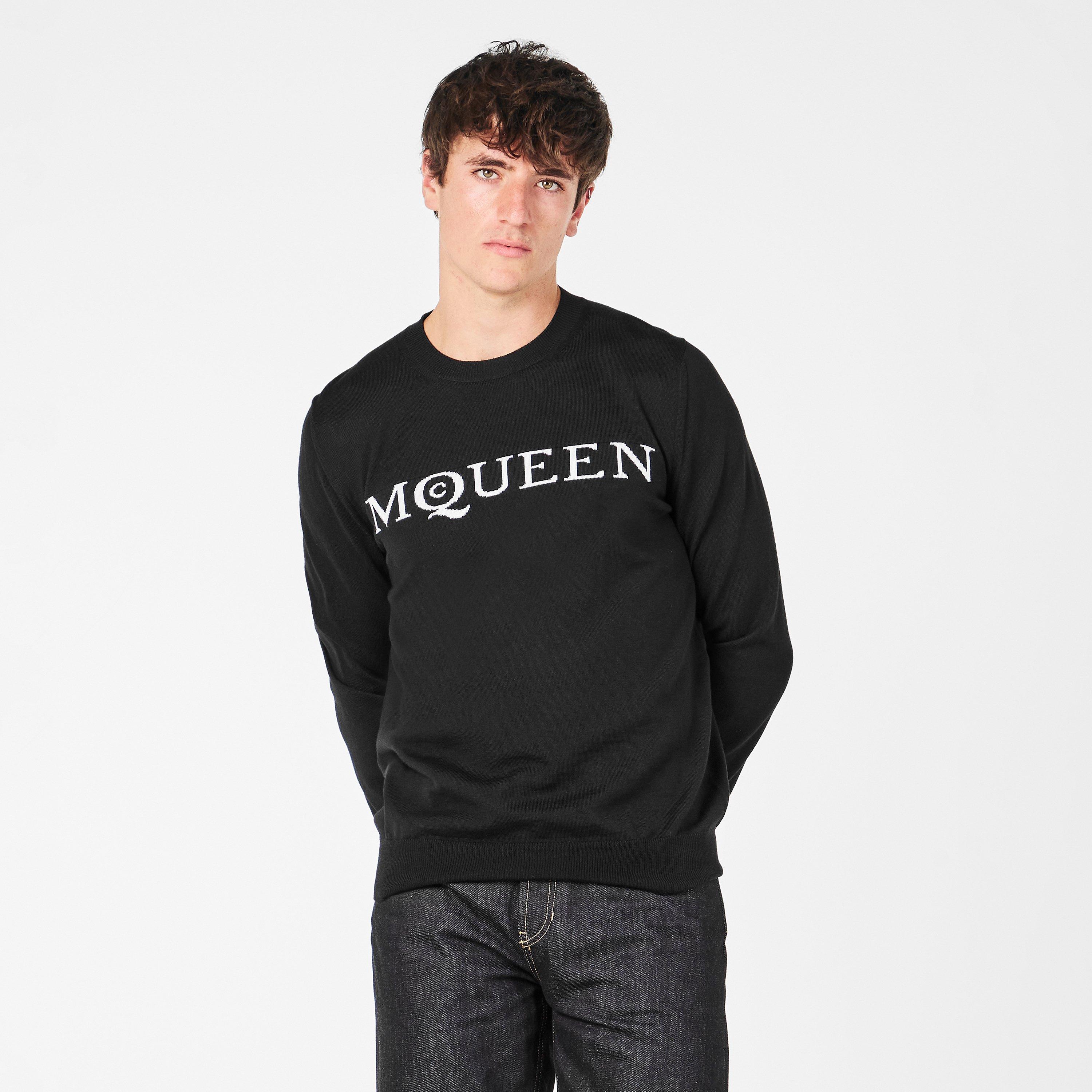 Black/Ivory - Alexander McQueen - Men's Crew Sweater - 3