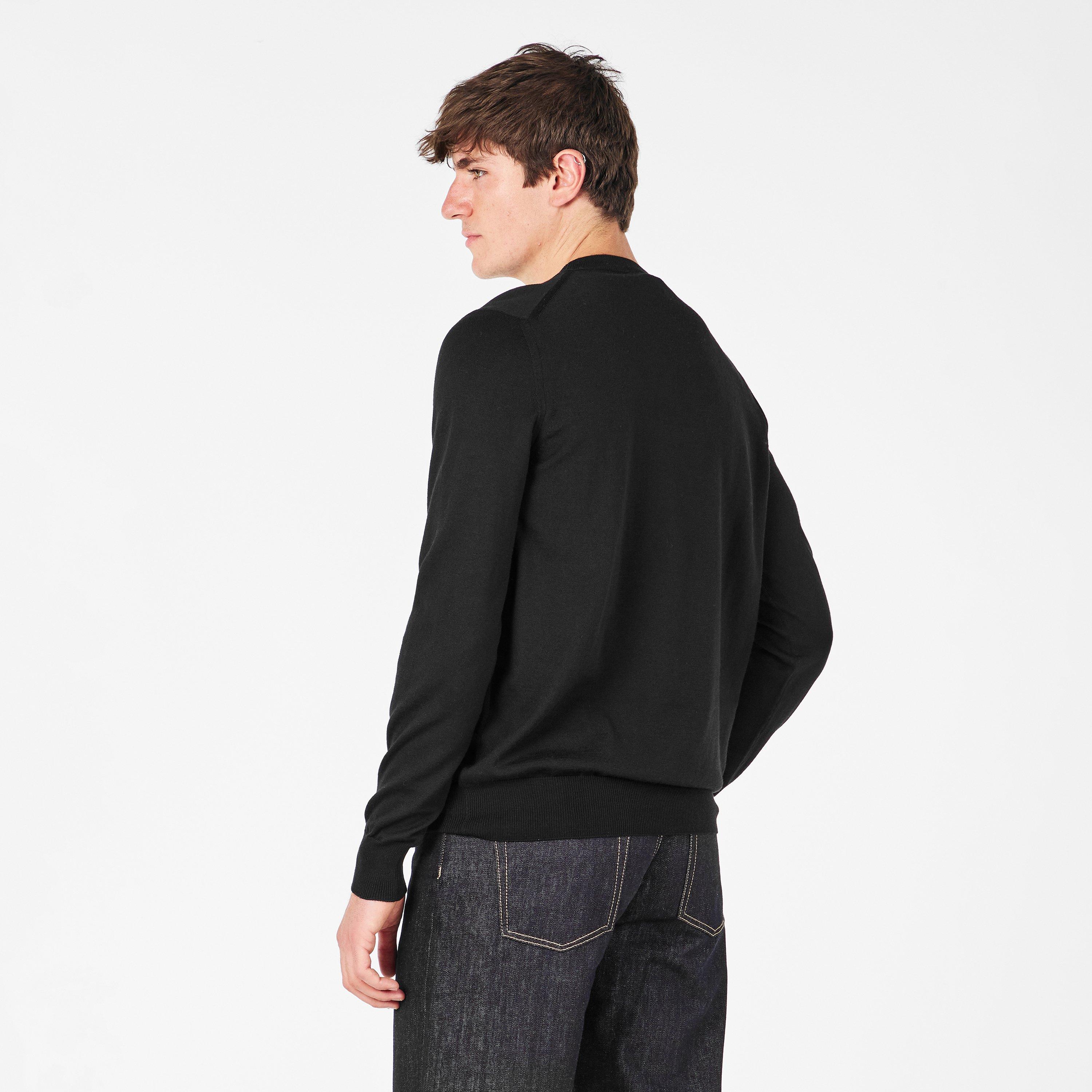 Black/Ivory - Alexander McQueen - Men's Crew Sweater - 4