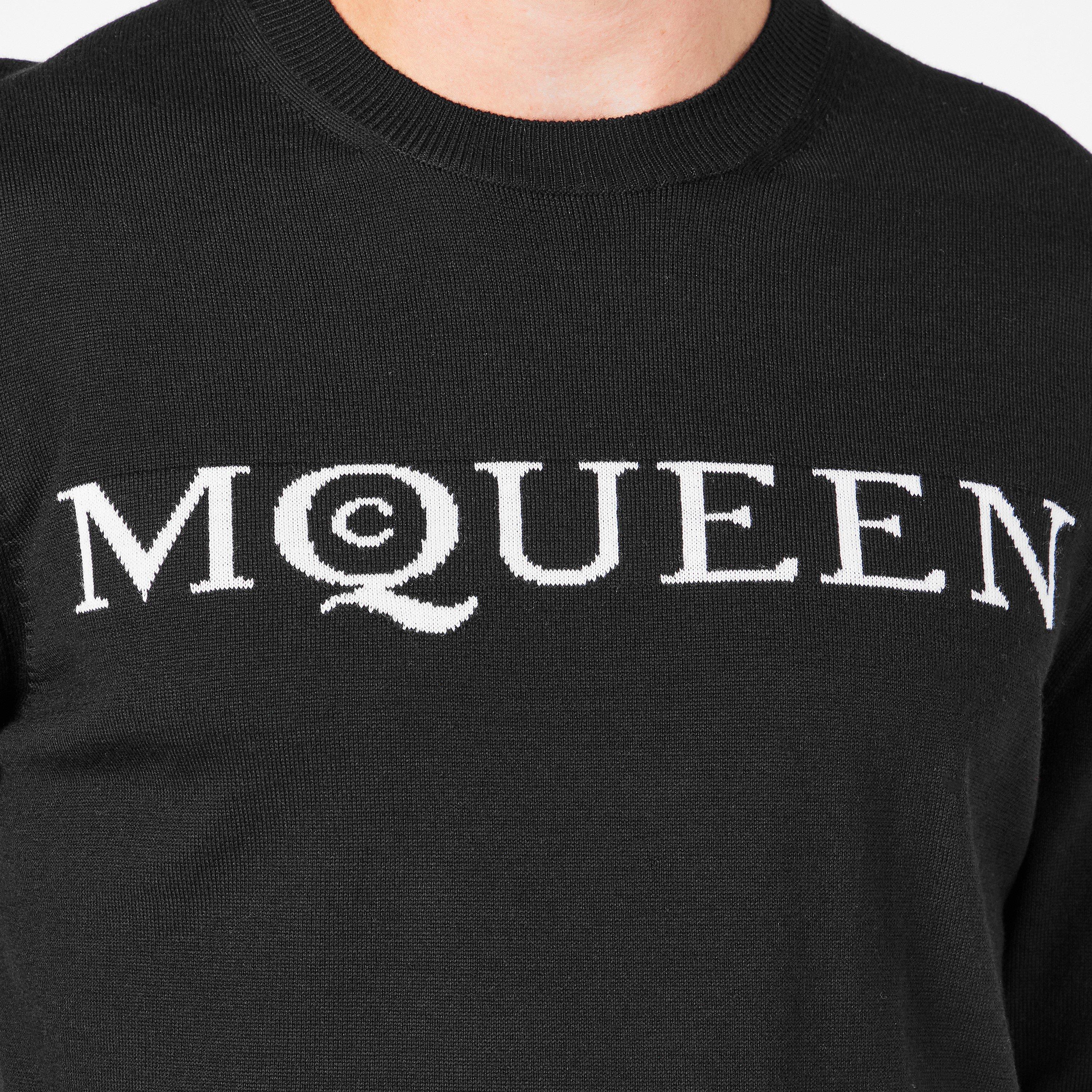 Black/Ivory - Alexander McQueen - Men's Crew Sweater - 5