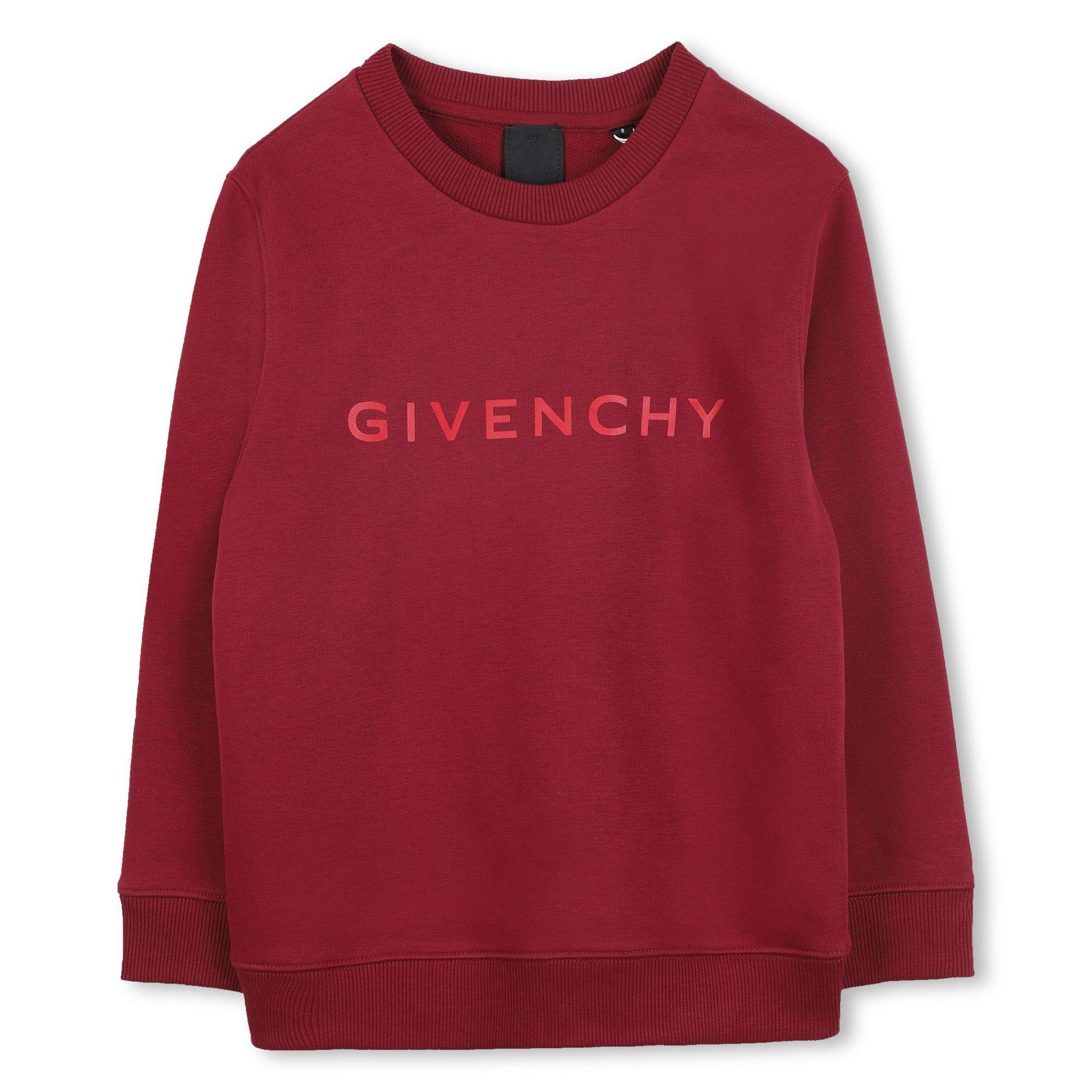Red 95C - GIVENCHY - Unisex Kids' Logo Crew-Neck Sweatshirt - 1