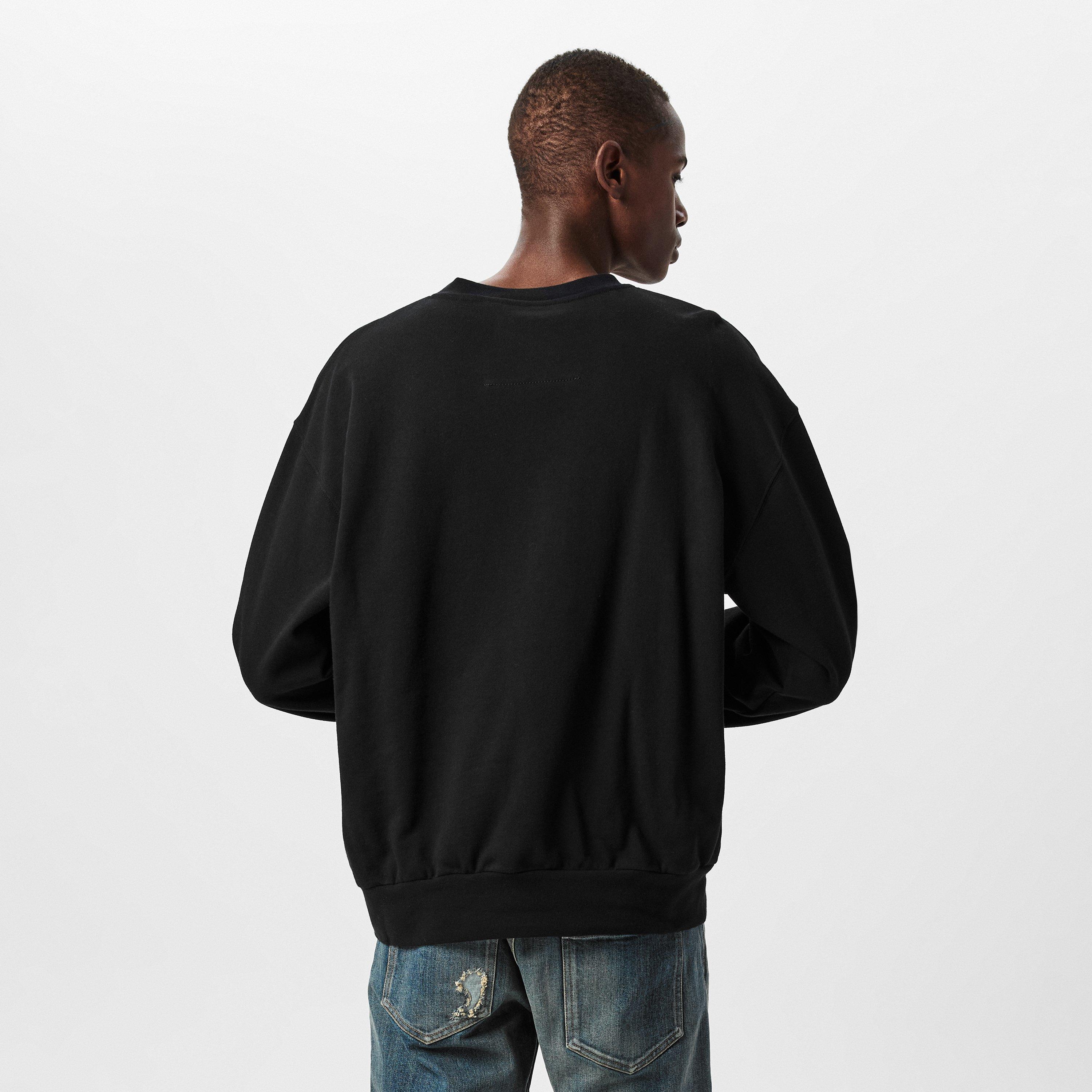 Black - GIVENCHY - Men's Logo Signature Crew Sweatshirt - 4