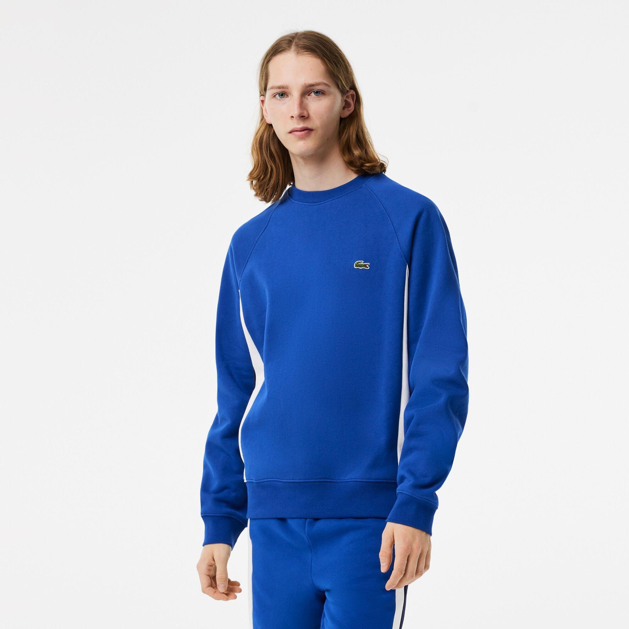 Cobalt/Navy - Lacoste - Brused Fleece Colourblock Sweater - 1