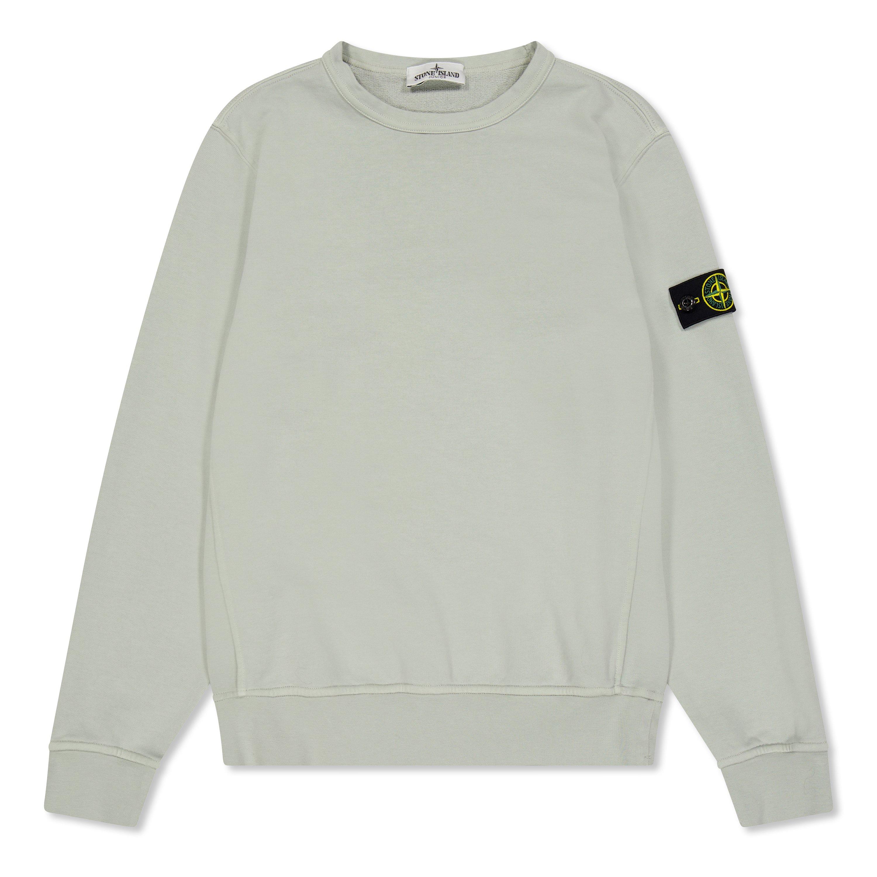 Stone Island Kids' Badge Crew Sweatshirt - Pearl Gry V0061 - 12 Years