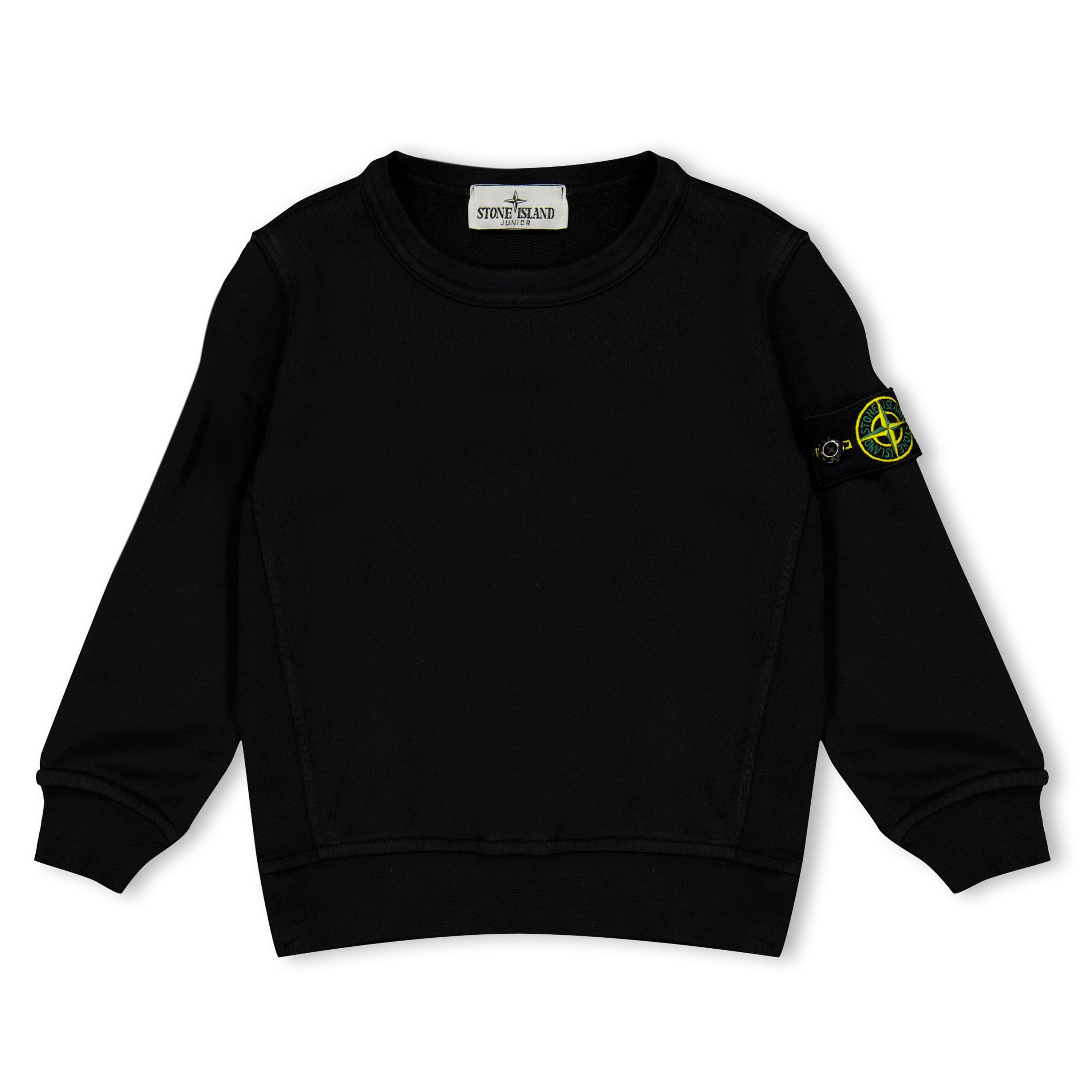 Stone Island Kids' Badge Crew Sweatshirt - Black V0029 - 4 Years