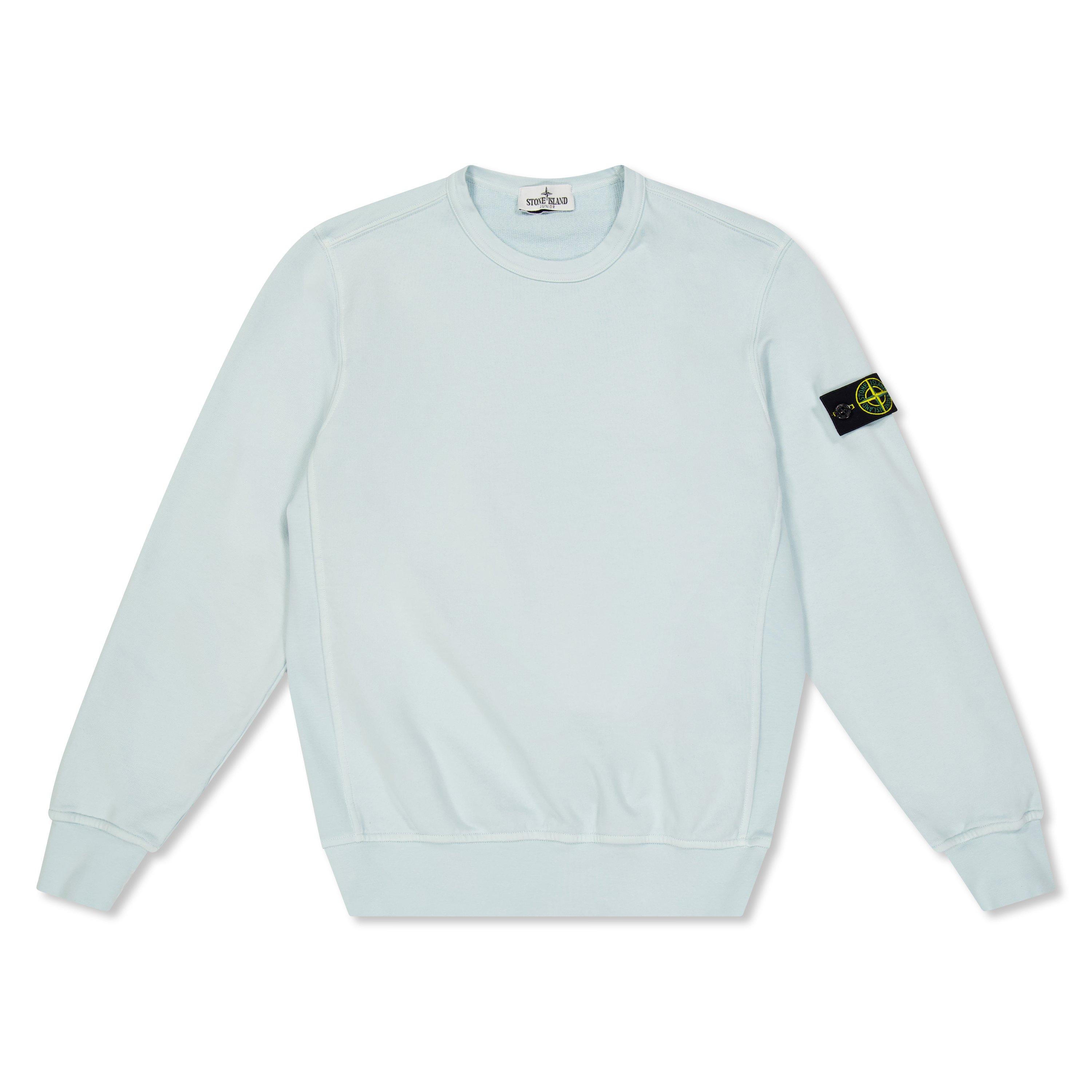 Stone Island Kids' Badge Crew Sweatshirt - Sky Blue V0041 - 8 Years
