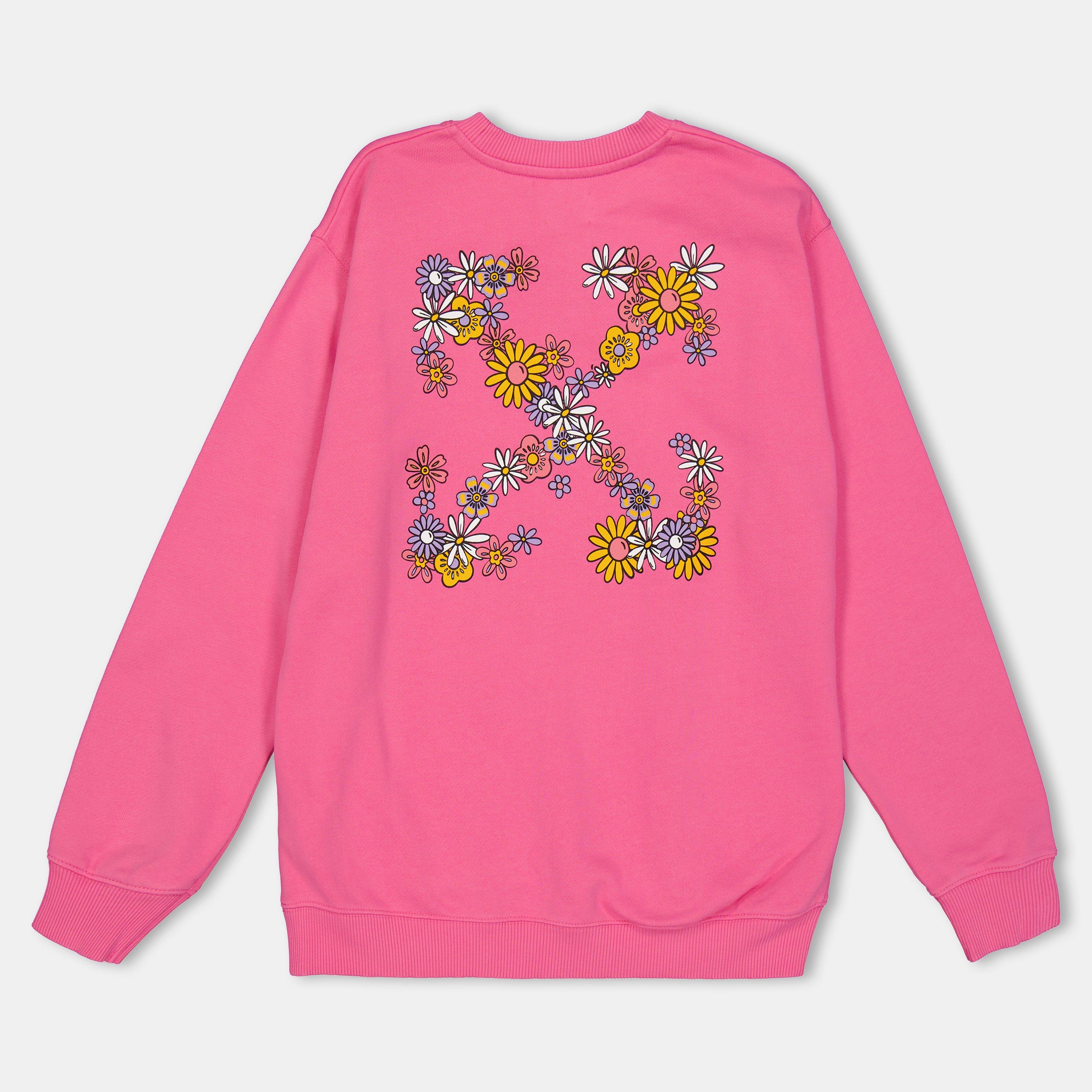 Fuchsia/Lilac - Off White - Kids Crew Sweater - 2
