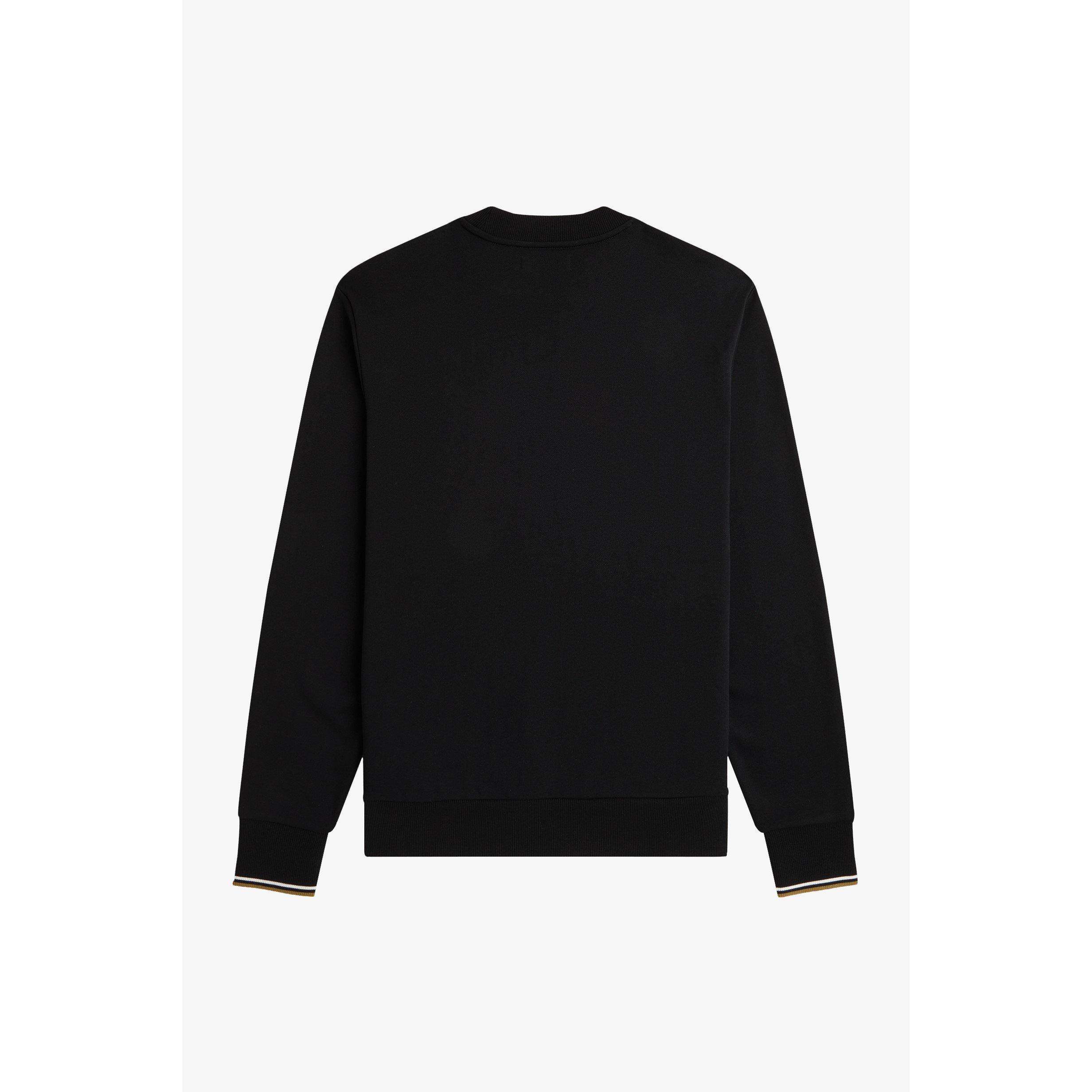 Black 59D - Fred Perry - Men's Crew-Neck Cotton Sweatshirt - 2