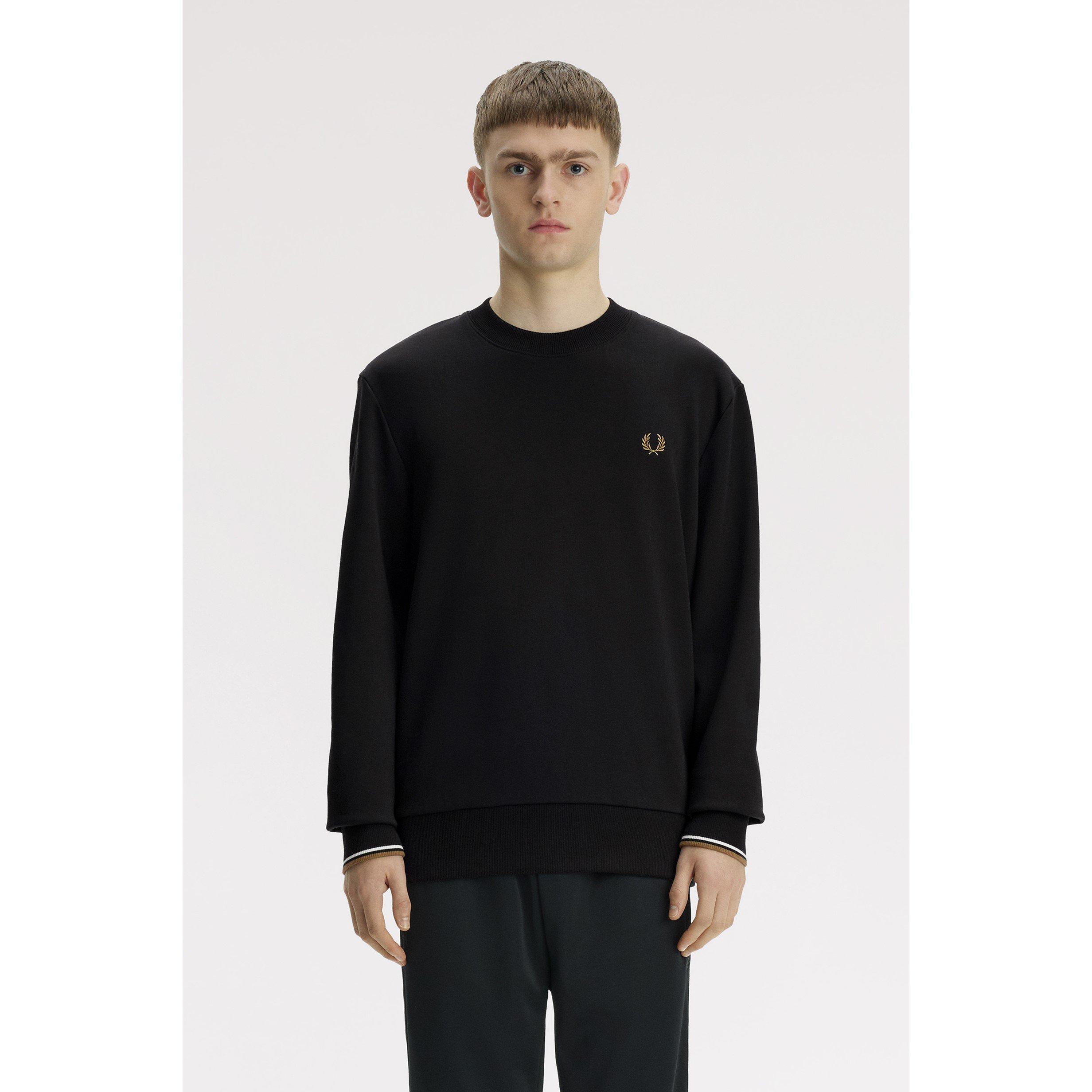 Black 59D - Fred Perry - Men's Crew-Neck Cotton Sweatshirt - 3