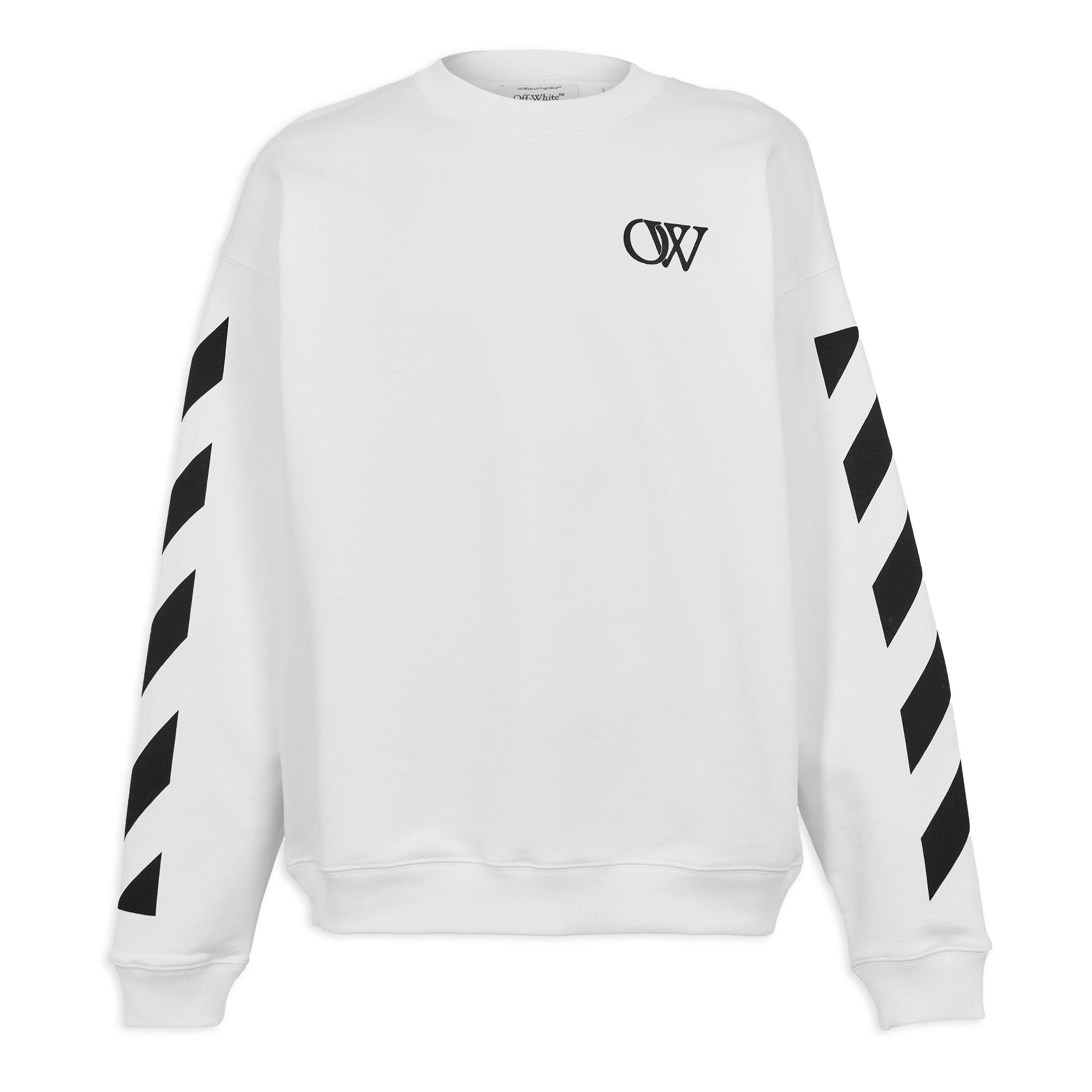 White-Black - Off White - Men's Skate Crew Sweatshirt - 1