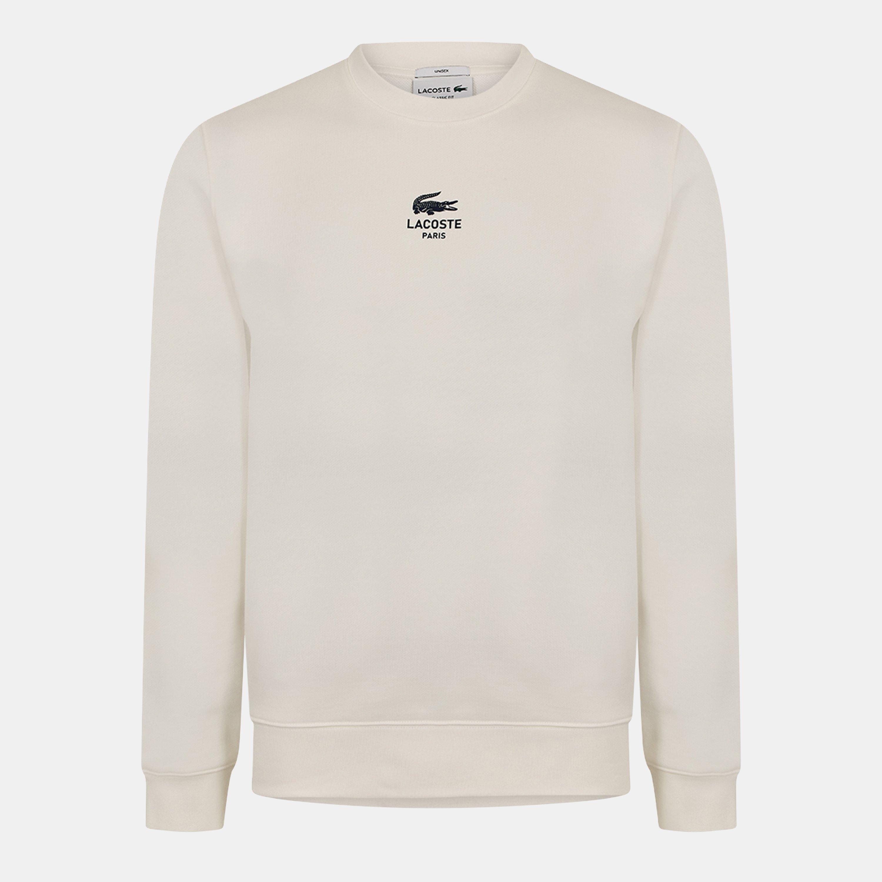 Lacoste Men's White 70V Crew Sweatshirt - XL