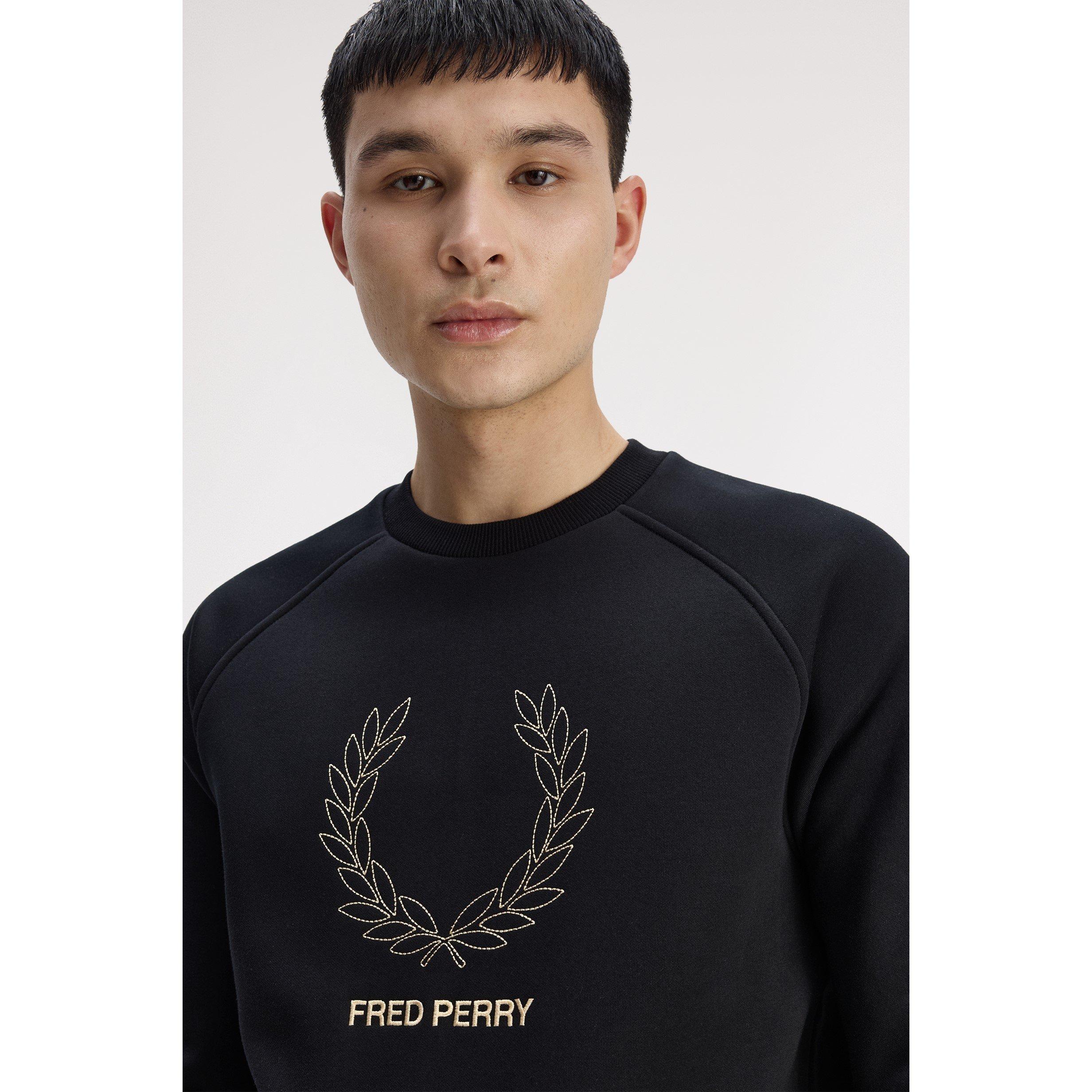 Black 102 - Fred Perry - Fred Mid Logo Sweat Sn61 - 5