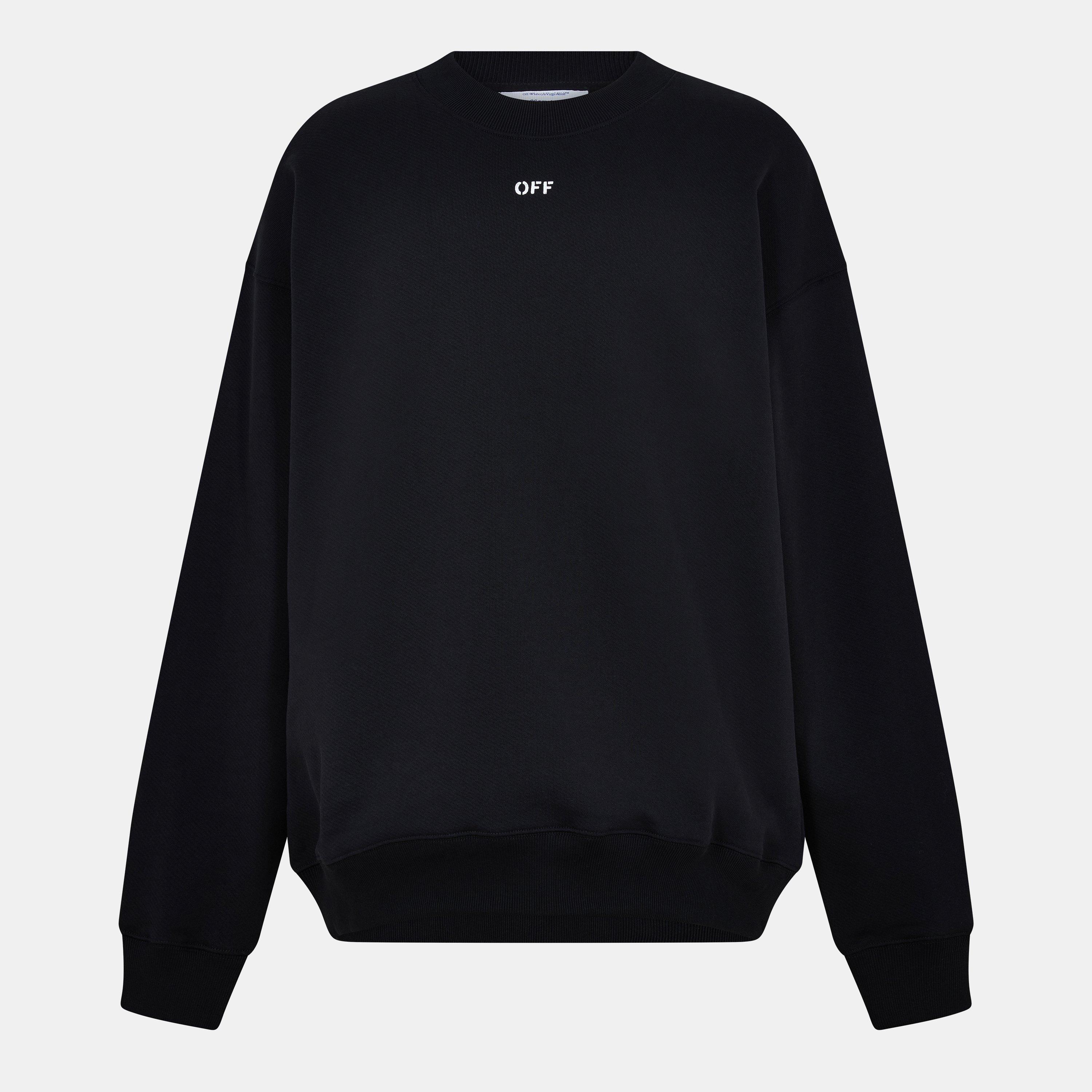 Black-White - Off White - Men's Skate Crewneck Sweatshirt - 1