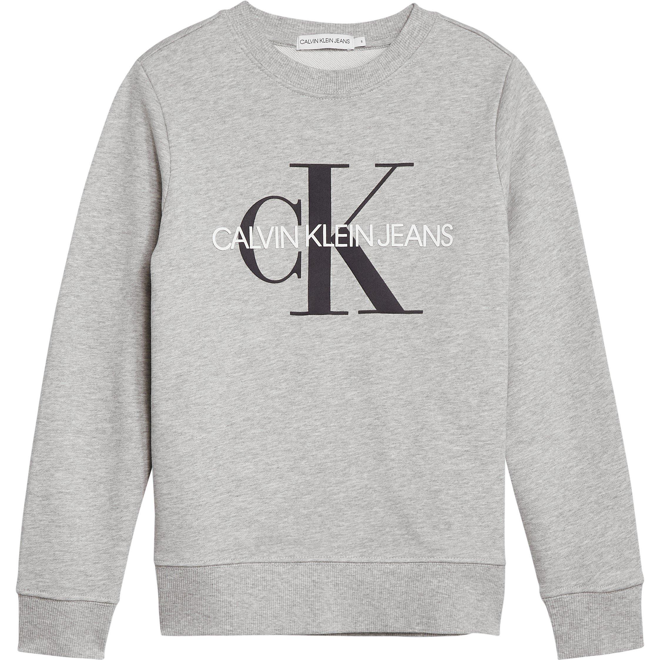 Light Grey - Calvin Klein Jeans - Monogram Sweatshirt Juniors - 1