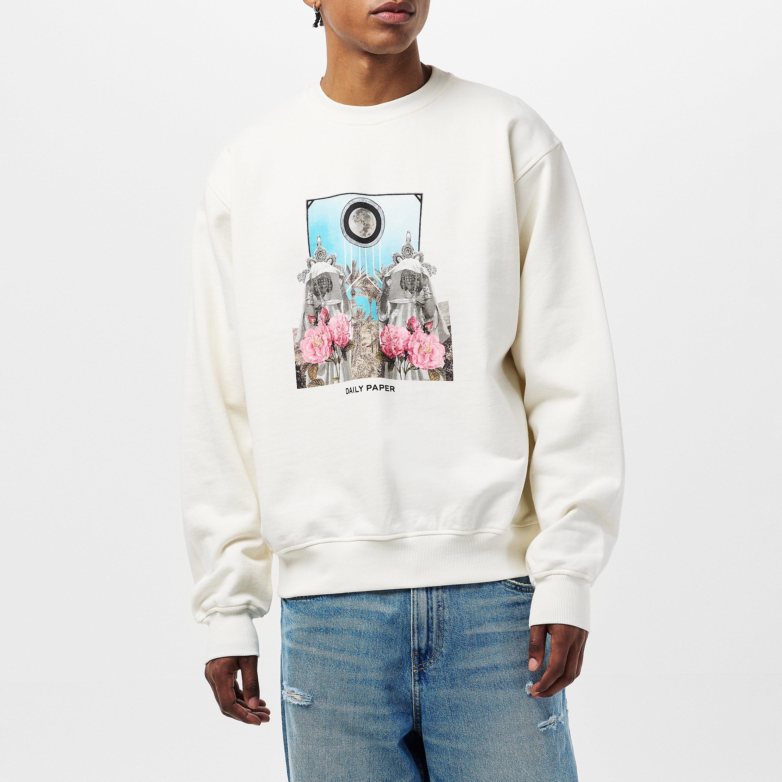 Egret White - Daily Paper - Palmiro Crew Sweatshirt - 3