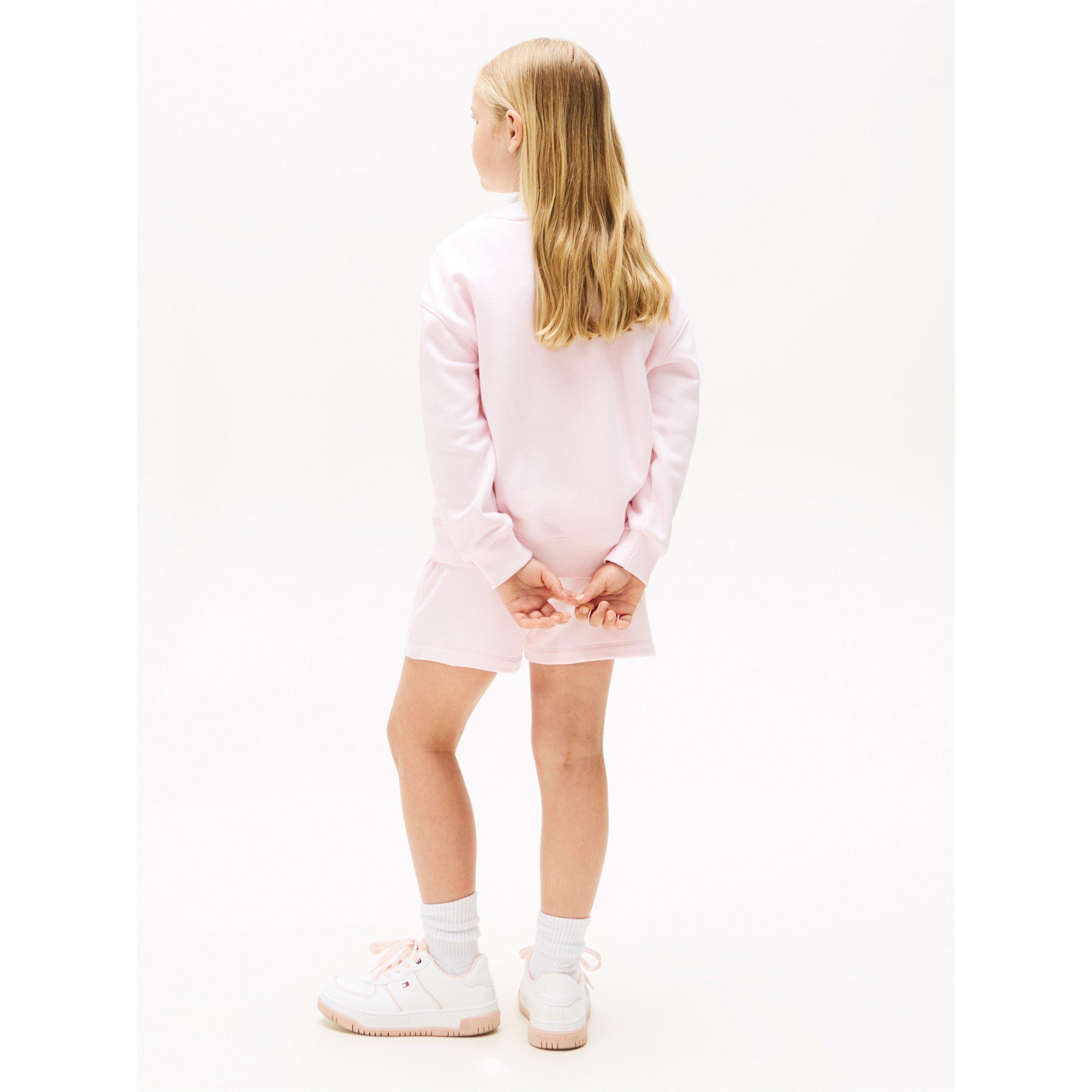 Light Pink TOG - Tommy Hilfiger - Kids' Script Logo Long Sleeve Crew Sweatshirt - 4
