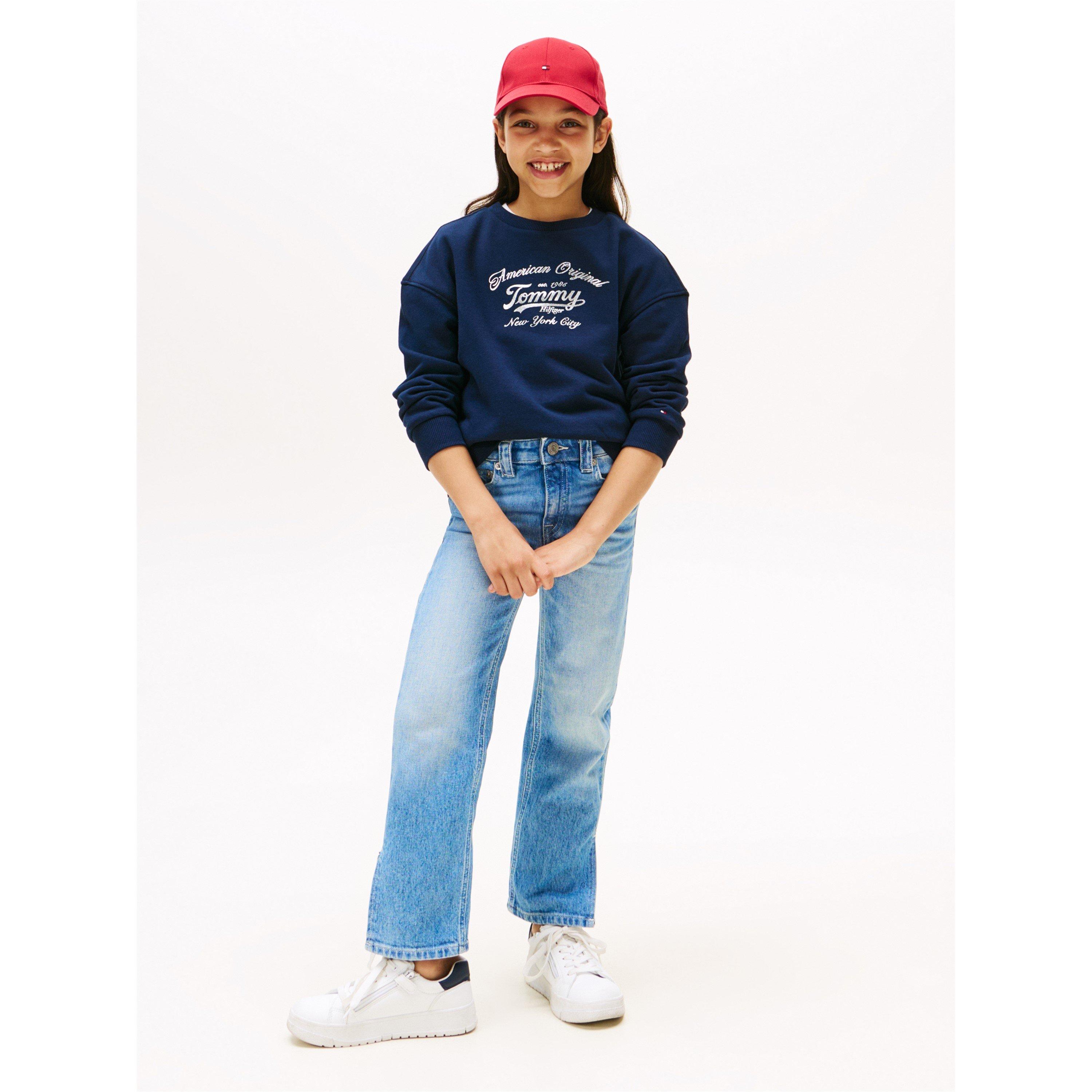 Night Navy C1G - Tommy Hilfiger - Kids' Script Crew Sweatshirt - 3