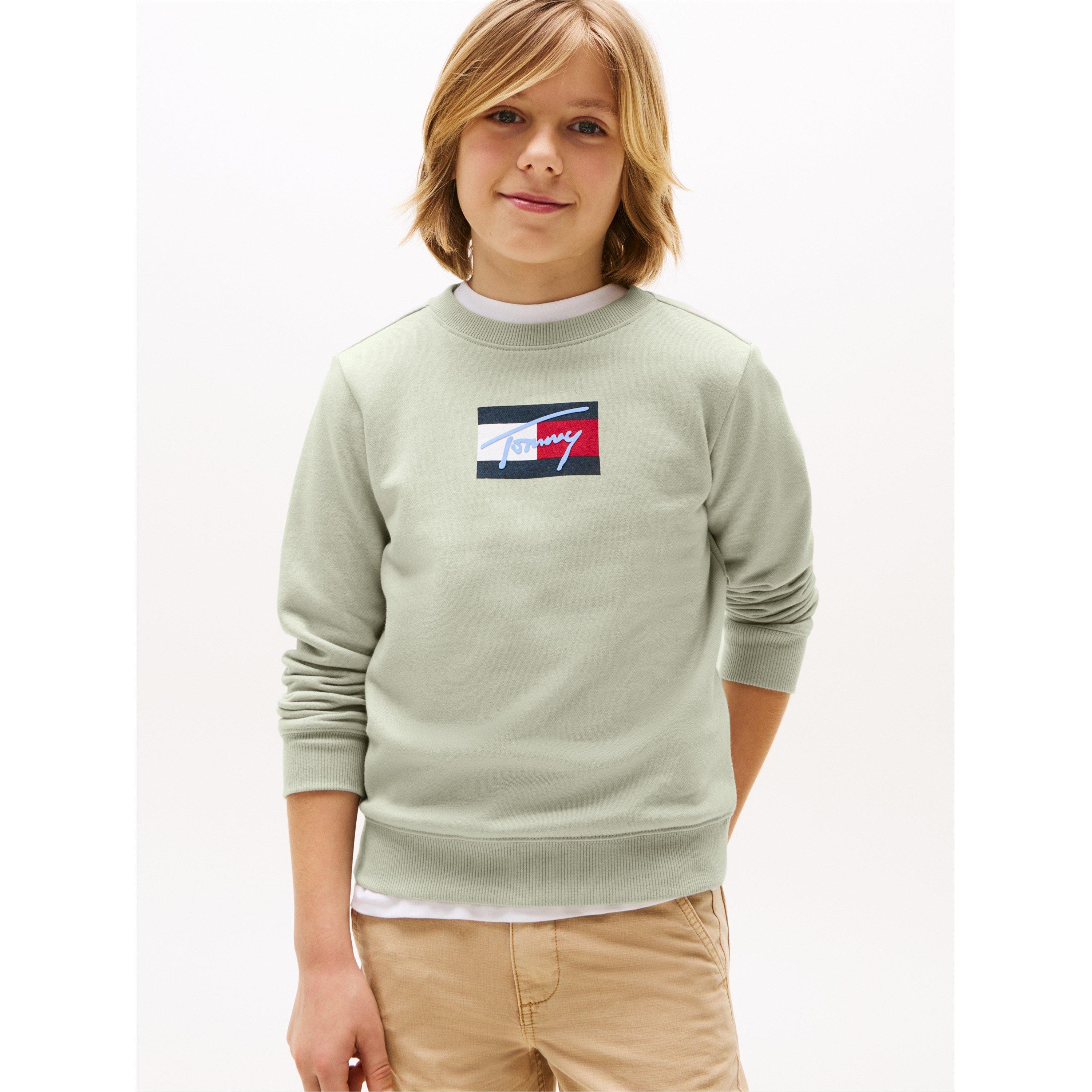 Misty Sage M1C - Tommy Hilfiger - Kids' Soft Fabric Crew Sweatshirt - 2