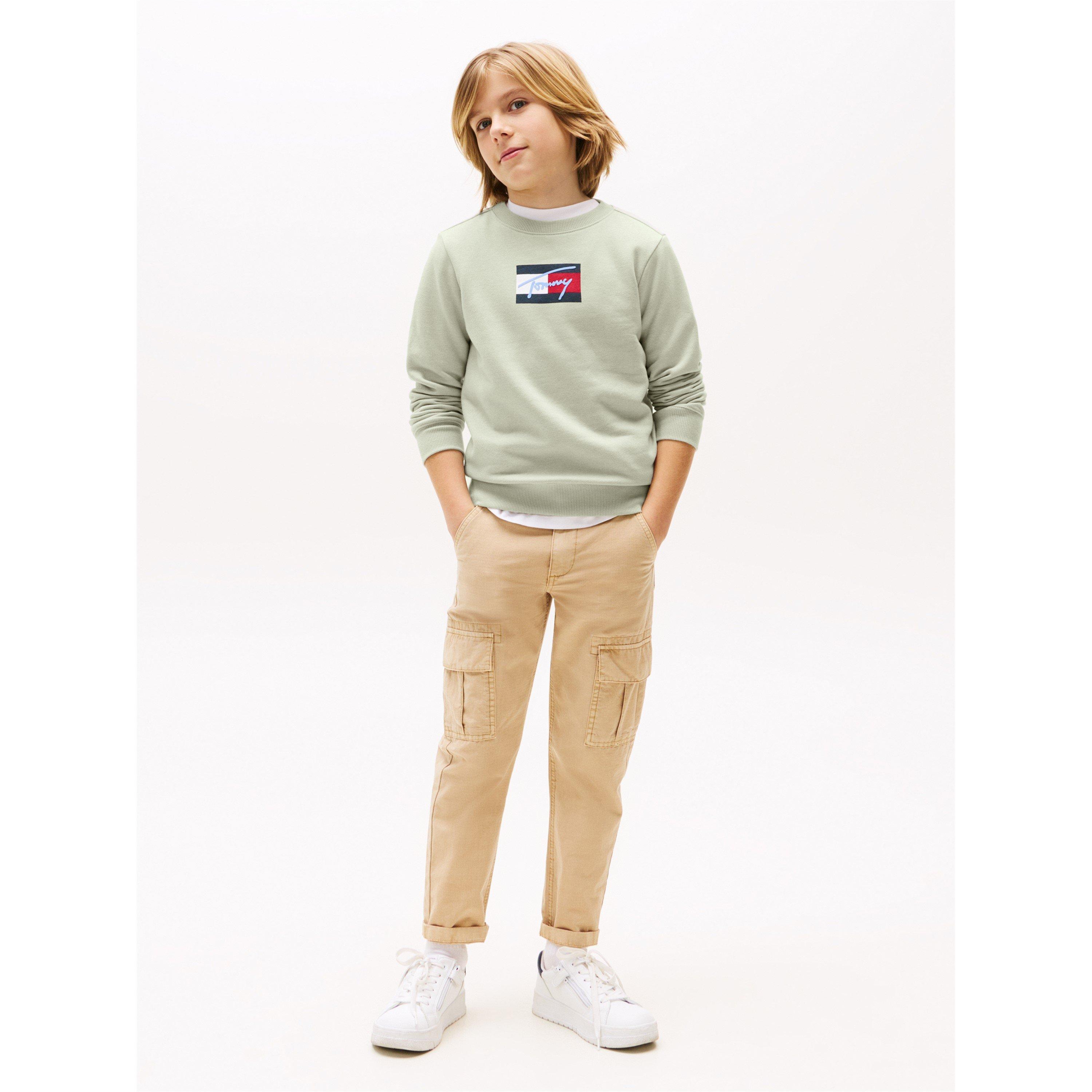 Misty Sage M1C - Tommy Hilfiger - Kids' Soft Fabric Crew Sweatshirt - 3