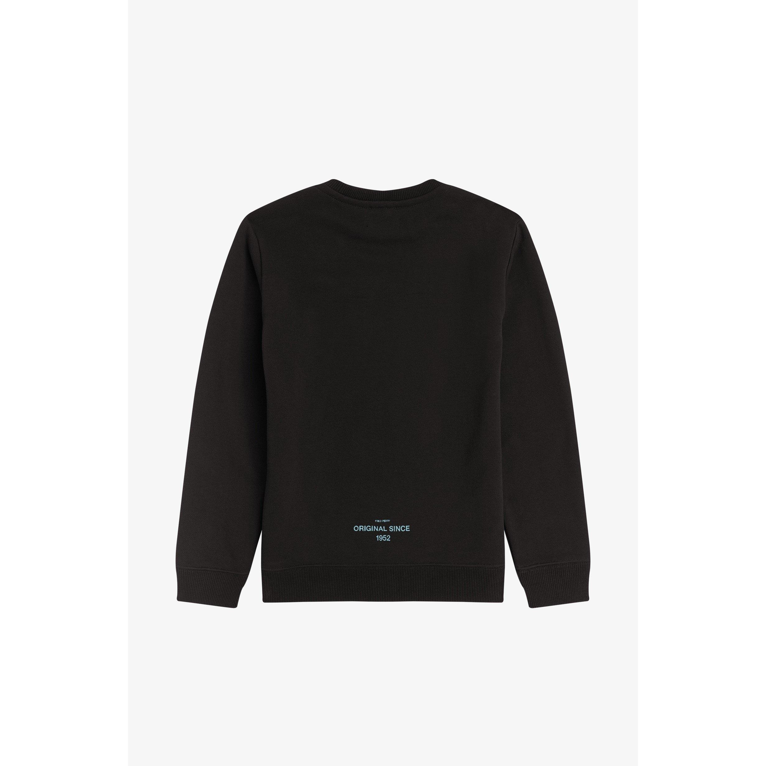 Black 102 - Fred Perry - Junior Boys Embroidered Crew Neck Sweatshirt - 2