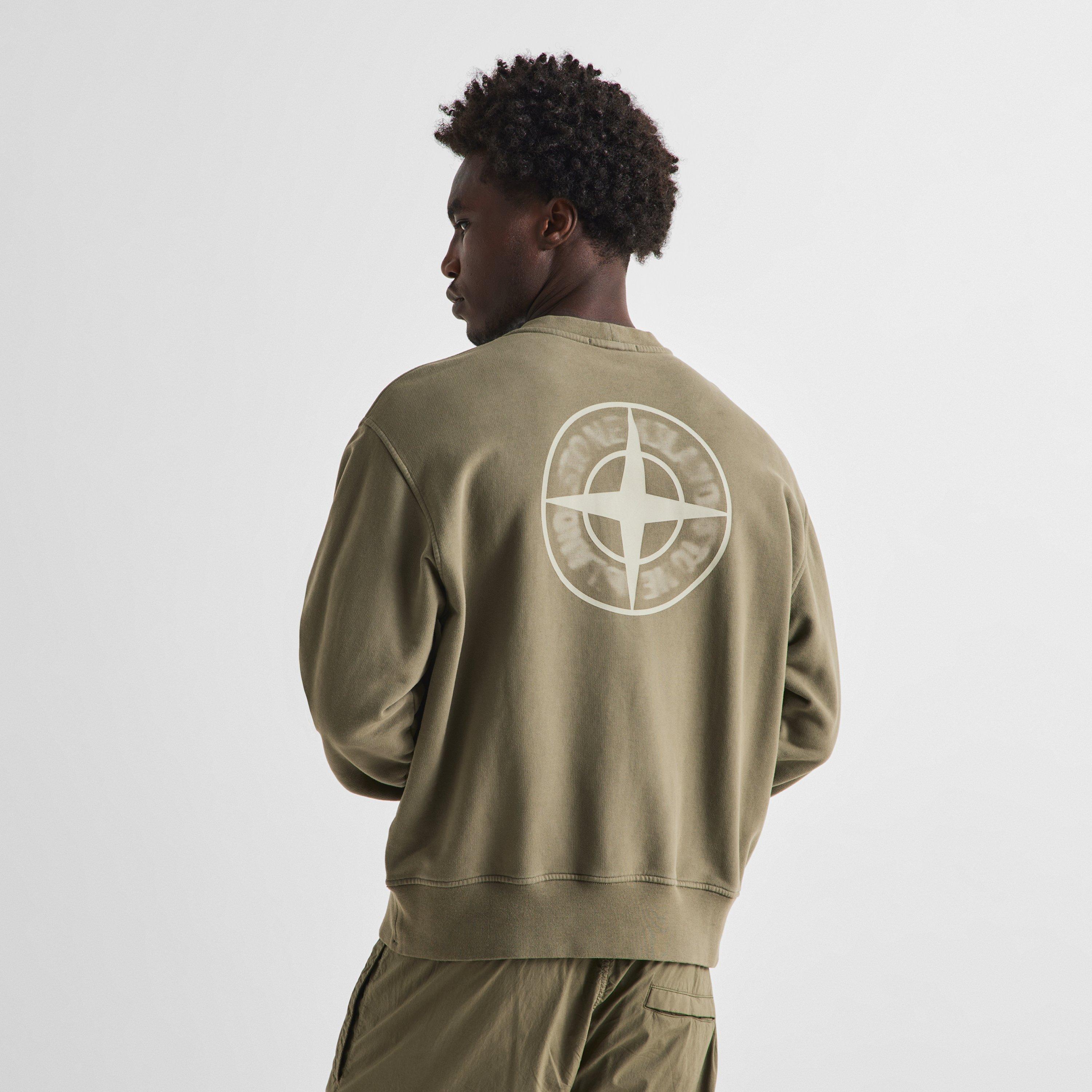 Mil Green V005G - Stone Island - SI BLUR CREW SWEAT - 4